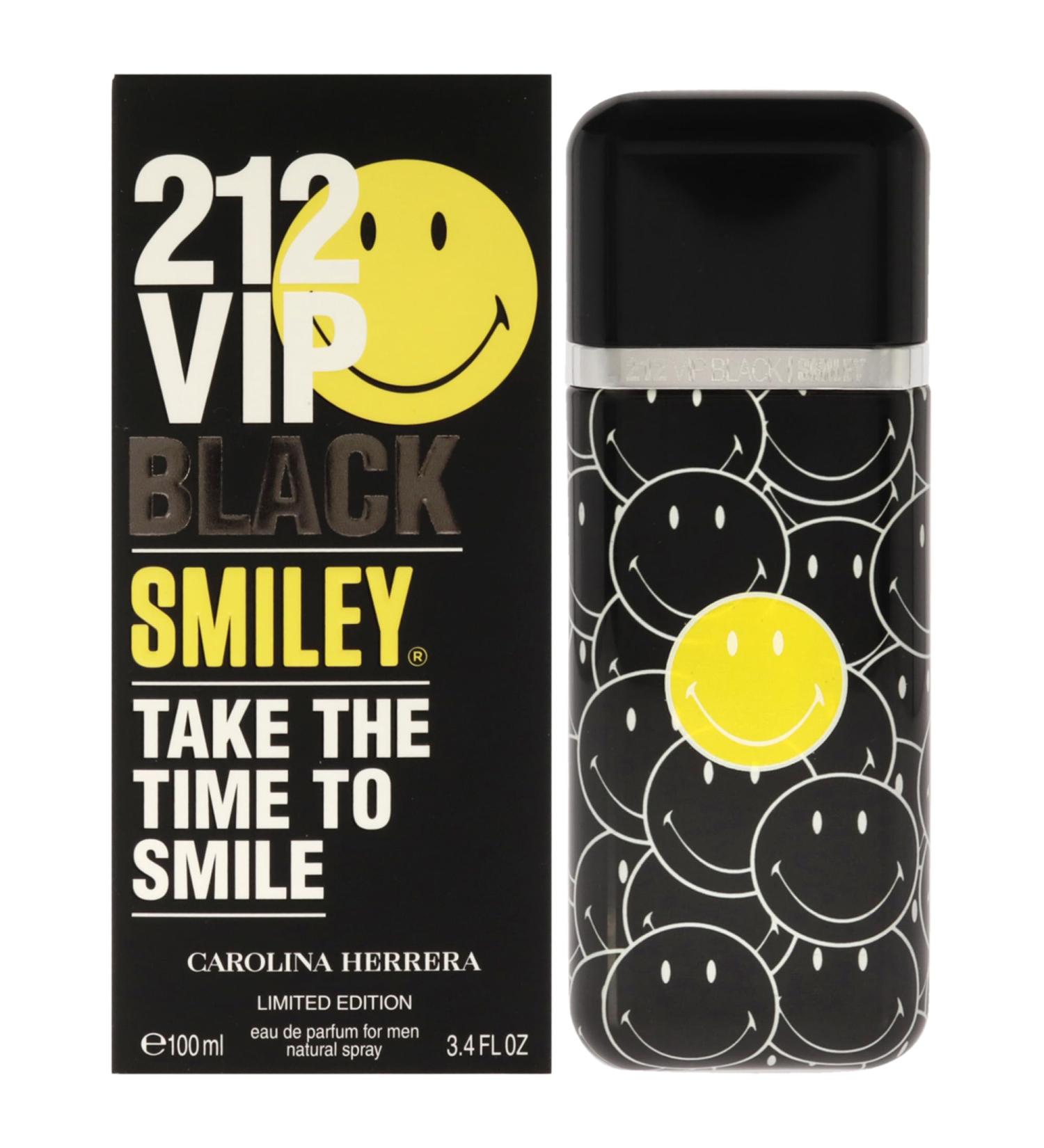 Carolina Herrera 212 VIP Black Smiley EDP Spray Men 3.4 oz - Buy Online on GoSupps.com