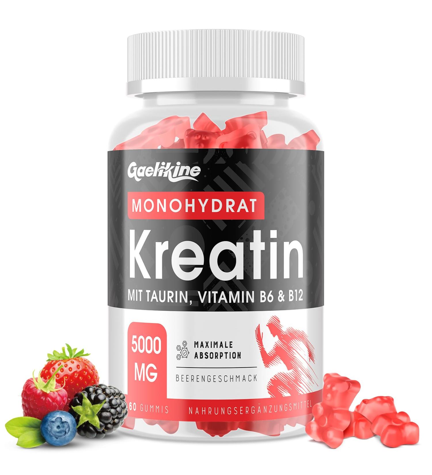 Bonbons G lifi s la Cr atine Monohydrate 5000mg Cr atine Haute Dose avec Taurine Vitamines B12 et B6 Alternative aux Capsules et Poudres de Cr atine V g talien 60 Unit (Lot de 1) - Buy Online on GoSupps.com