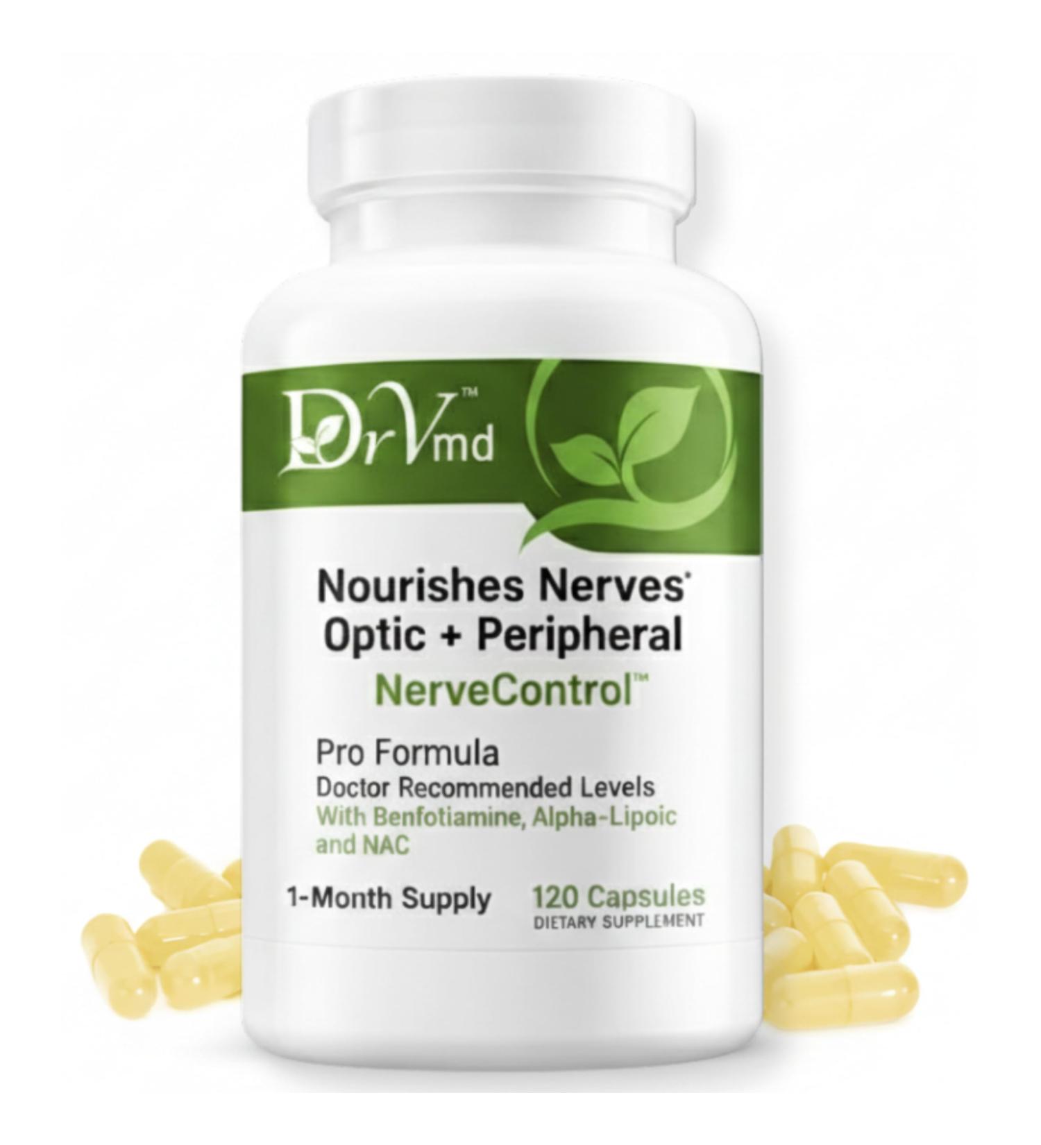 DrVmd Nerve Control Alpha Lipoic Acid (ALA) & B Vitamin Complex (1 Month Supply) to Support Healthy Nerve Function and Comfort in Hands & Feet - Buy Online on GoSupps.com