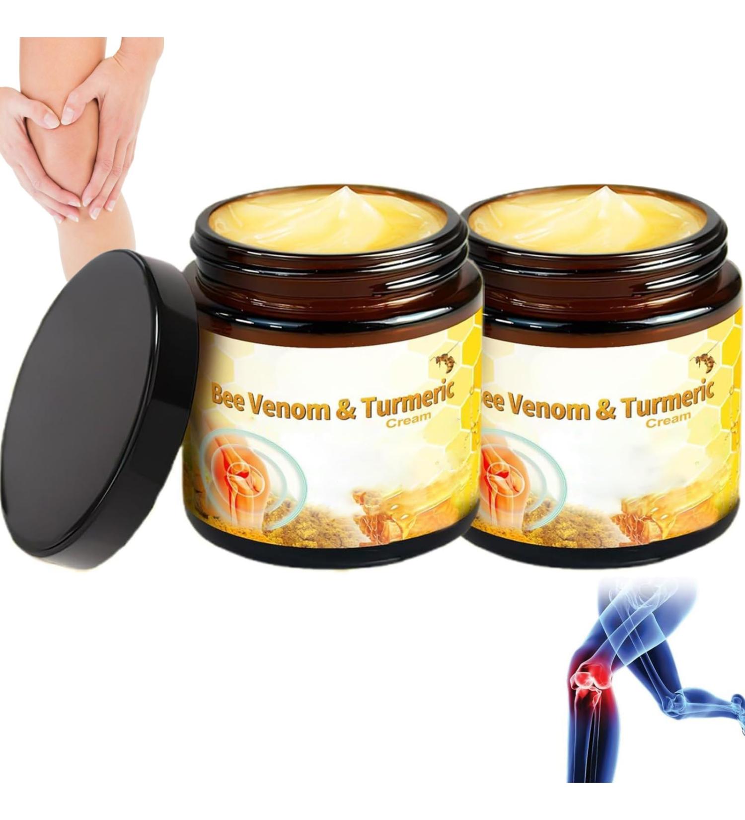 OSFRIAGE Bee Venom Turmeric Joint Cream Professional Bee Venom Joint Gel Bee Venom Joint and Bone Cream for Back Knee Hands Neck Feet -60ML (2PCS) - Buy Online on GoSupps.com