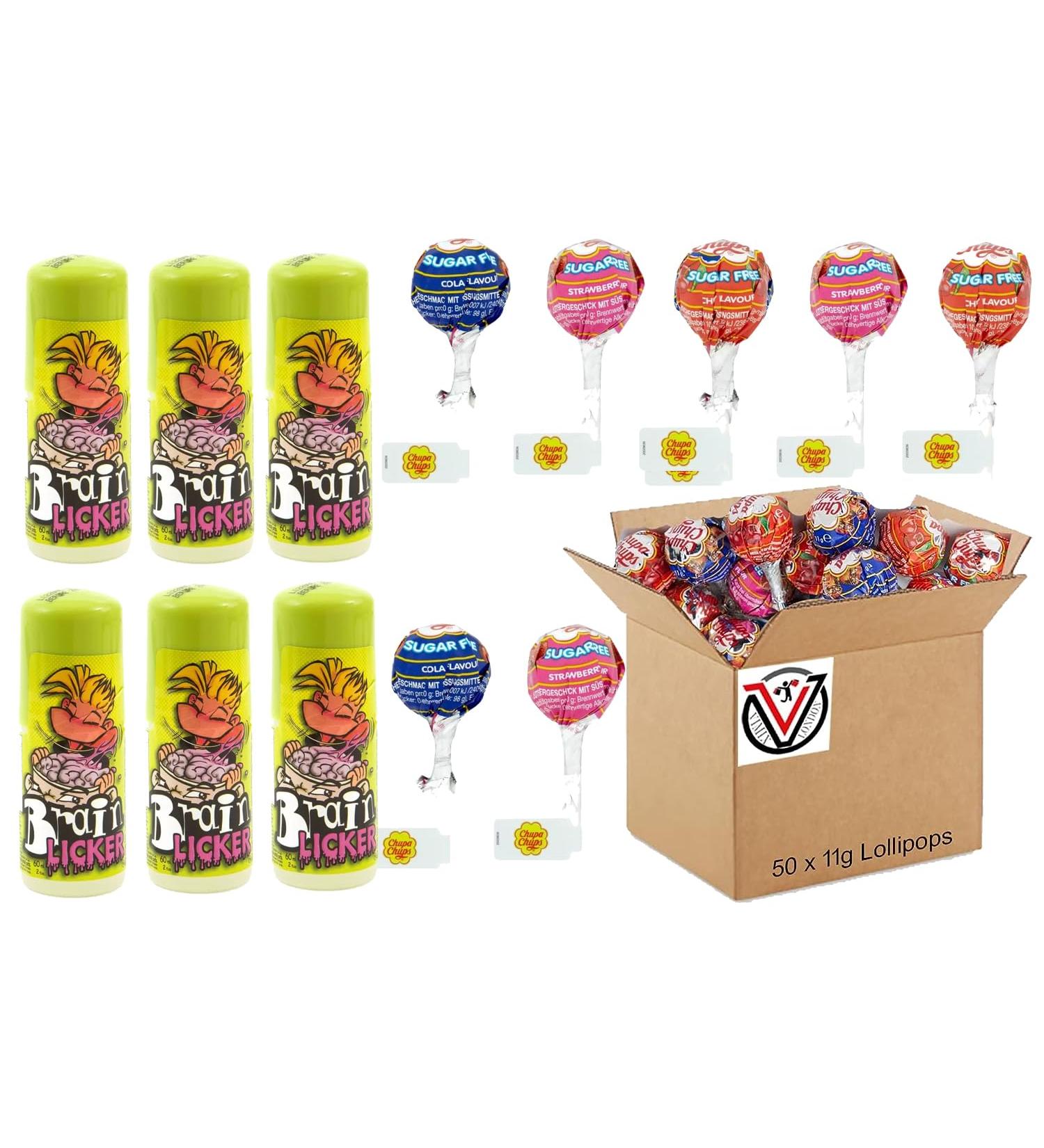 Chupa Chups Sugar Free Assorted Flavour Lollipops 50 11g - Full Box VIMIX Assorted Lime Orange 11000.0 gram - Buy Online on GoSupps.com