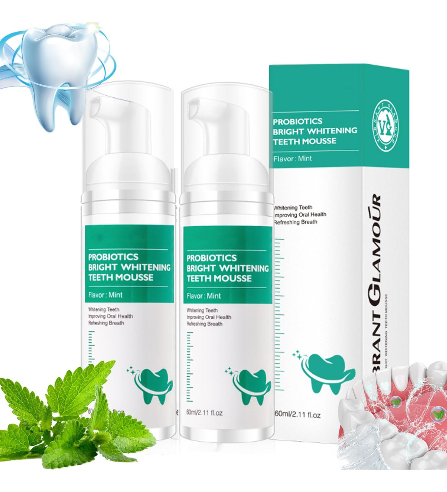 Lenaro Mousse - Lenaro Herbal Brightening Oral Repair Mousse Lenaro Probiotics Bright Whitening Teeth Mousse lenaro Gum Repair Treatment Oral Repair for Refreshing Breath Deep Cleaning (2pcs) - Buy Online on GoSupps.com