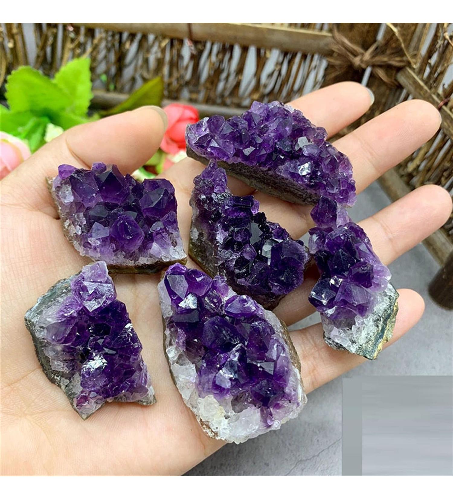 Natural Stone Natural Raw Amethyst Cluster Quartz Purple Crystal Cluster Stone Home Decoration Crafts Decoration Ornament Home Goods (Color : Amethyst Cluster Size : 40 50g) 40 50g Amethyst Cluster - Buy Online on GoSupps.com