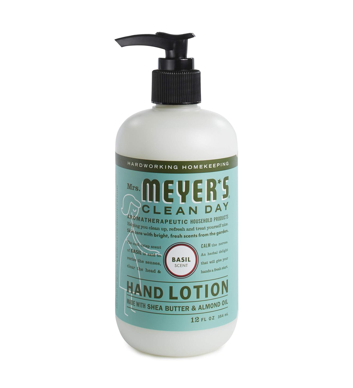 Mrs. Meyer's Clean Day Hand Lotion - Basil Scent | 12 OZ | Natural Moisturizer for Soft Hands - Shop Internationally - Buy Online on GoSupps.com