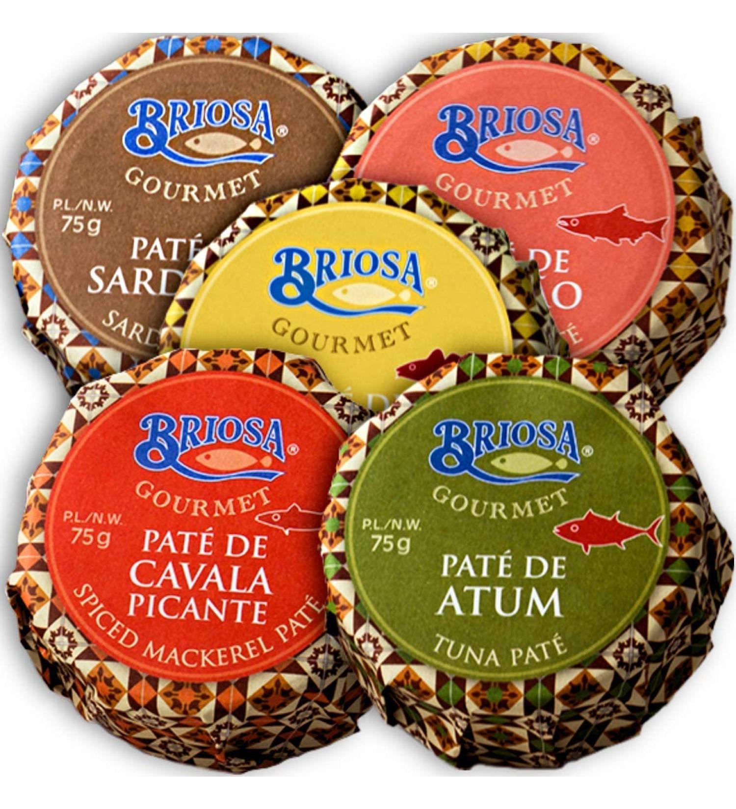 Briosa Gourmet Sardine Salmon Mackerel Tuna and Cod Pate Rich in Omega-3 - 2.64 Oz Pack Of 5 - Buy Online on GoSupps.com