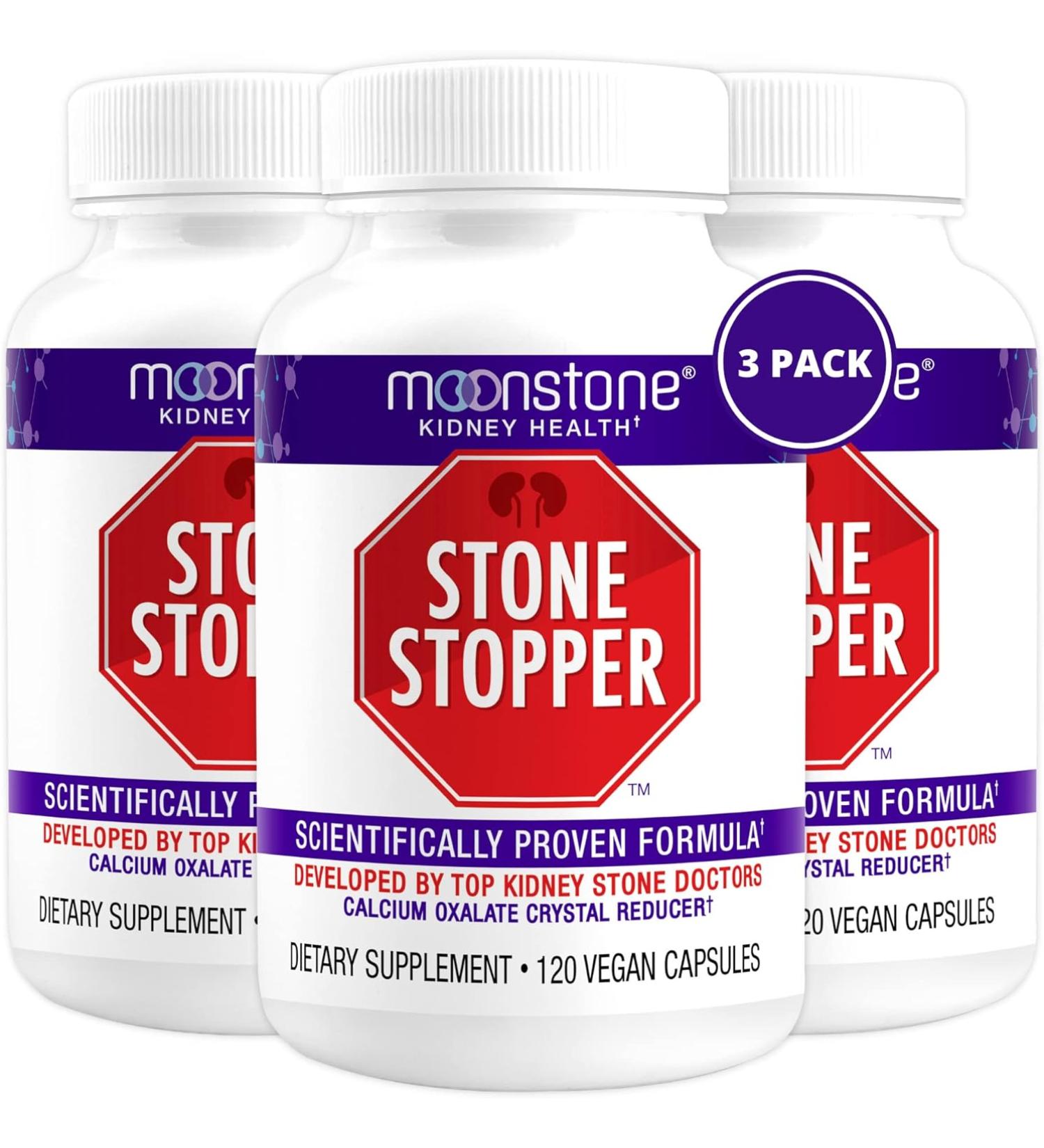 Moonstone Kidney Stone Stopper 120 Capsules (Pack of 3) - Buy Online on GoSupps.com