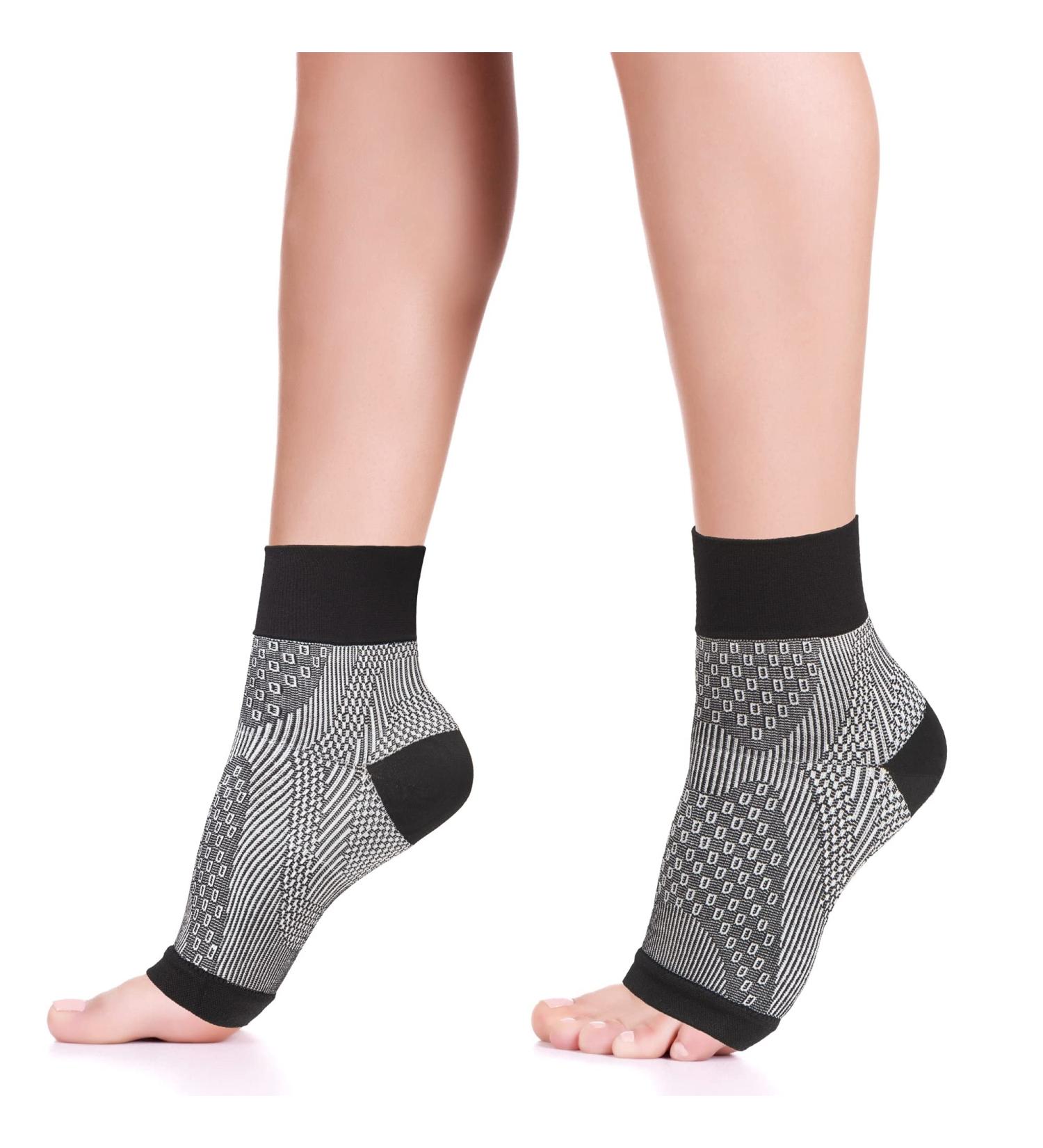 Plantar Fasciitis Compression Socks for Women & Men | Best Ankle Sleeve for Arch Support & Heel Pain Relief (Large - Buy Online on GoSupps.com