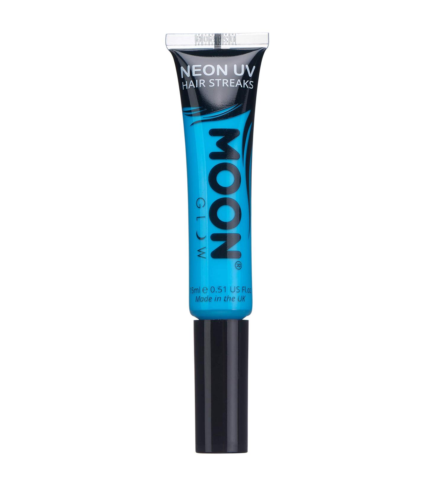 Moon Glow Neon UV Hair Colour Streaks - Blue Hair Mascara | Temporary Wash Out Dye - Buy Online on GoSupps.com