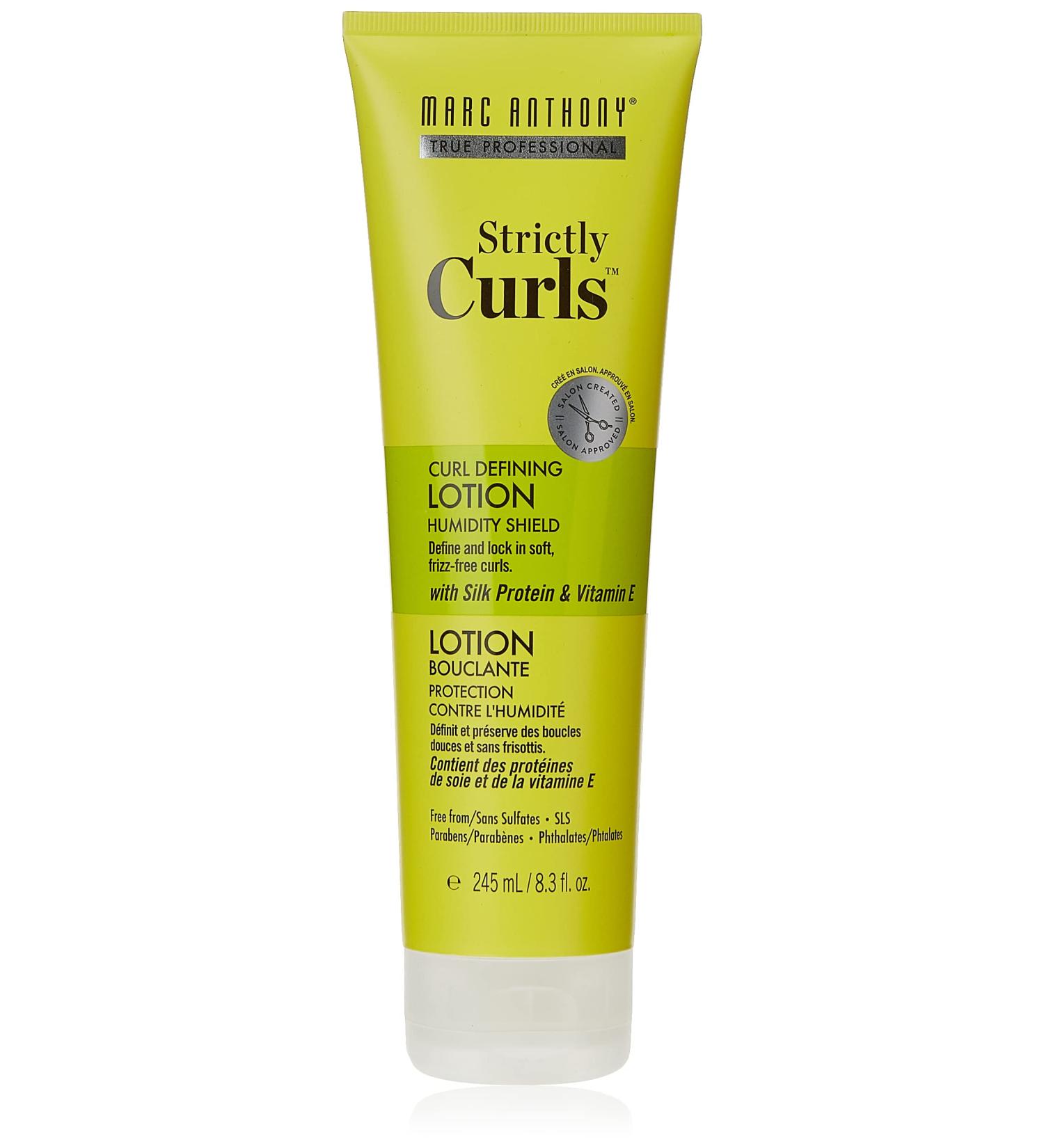 Marc Anthony Strictly Curls Defining Lotion - Moisturizing Detangler with Vitamin E & Silk Protein for Frizz-Free, Bouncy Curls - 8.3 oz - Buy Online on GoSupps.com
