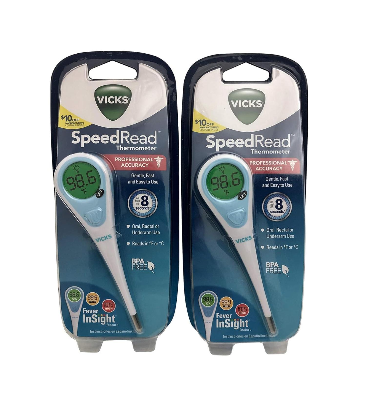 Buy Vicks SpeedRead Digital Thermometer V912US - Fast & Accurate - Pack of 2 - Ship Worldwide - Buy Online on GoSupps.com