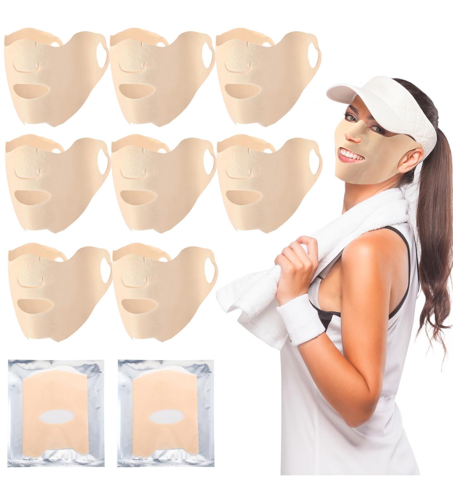 10 Pack Golf Sunscreen Patches - UV Protection Face Mask & Hydrating Gel for Outdoor Sports - Buy Online on GoSupps.com