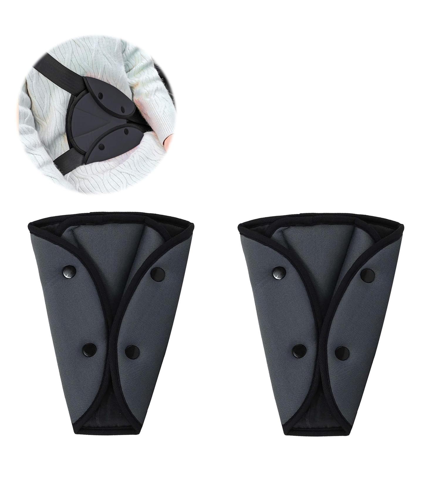 2Pcs Kids Seat Belt Adjuster & Cover - Universal Car Safety Harness Strap Triangle Positioners - Adjustable Seat Belt Pads for Children - Buy Online on GoSupps.com