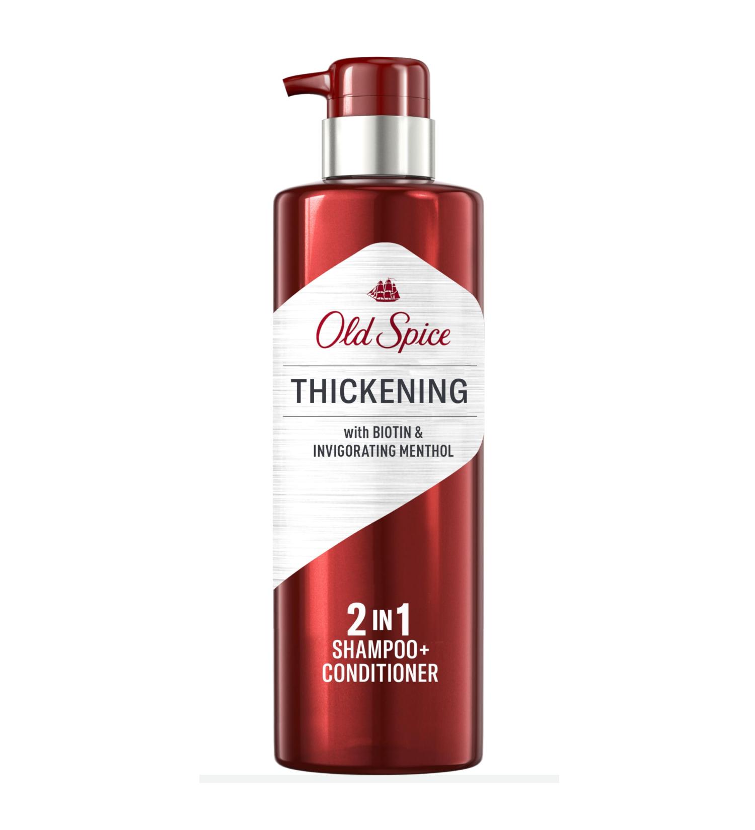 Old Spice Thickening 2-in-1 Men's Shampoo & Conditioner with Biotin & Menthol - 17.9 oz | Best International Shipping - Buy Online on GoSupps.com