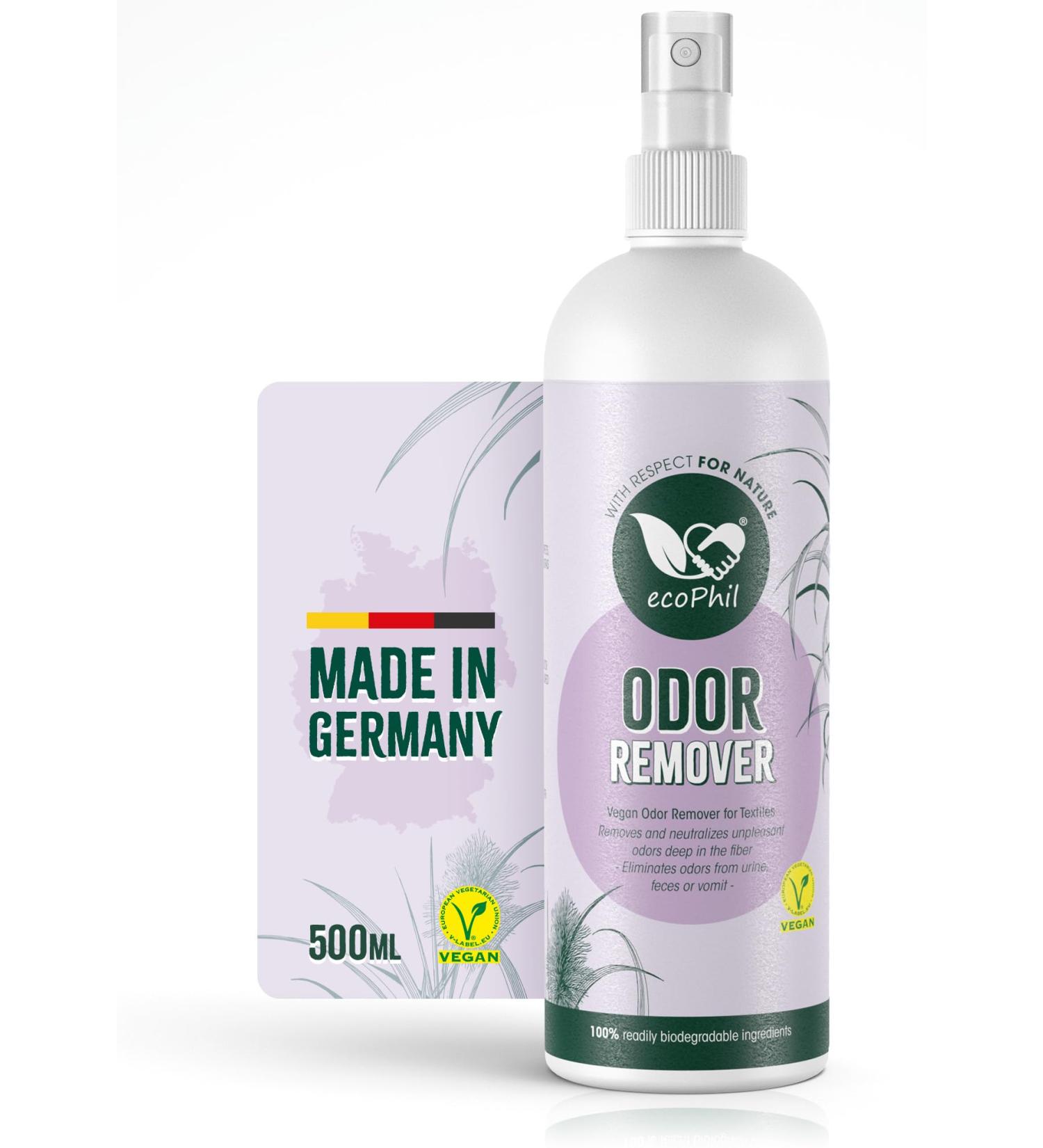 Organic Odor Remover for PETS | Unscented Vegan & Eco-Friendly | Ideal Pet Spray Odor Eliminator for Dog & Cat Urine | Removes Odor from Urine Feces & Vomit | Made in Germany | 500 ML - Buy Online on GoSupps.com