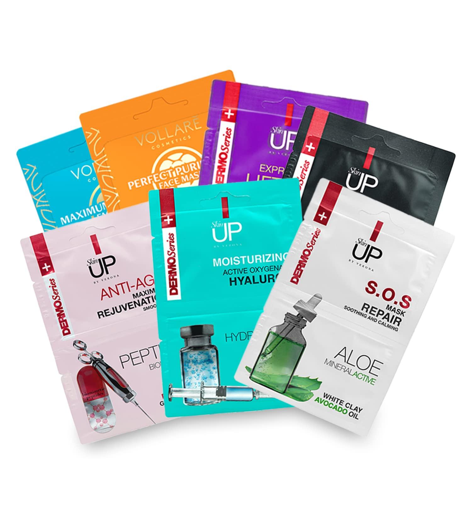 Face Mask Skin Care Collection - 7 Pack of Purifying Hydrating & Soothing Facial Masks | Beauty Set for All Skin Types - Buy Online on GoSupps.com