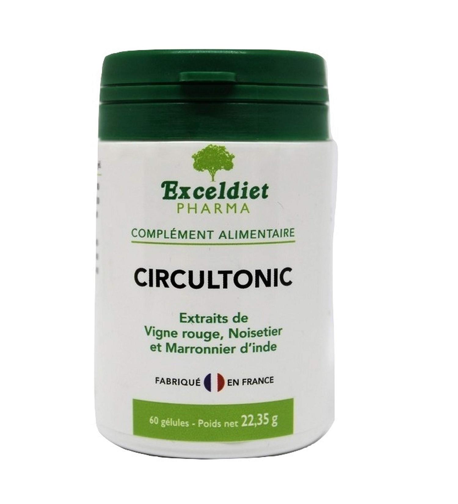 Circulation Draining action Light legs | Circultonic 60 Capsules | Venous circulation Water retention | Made in France - Buy Online on GoSupps.com