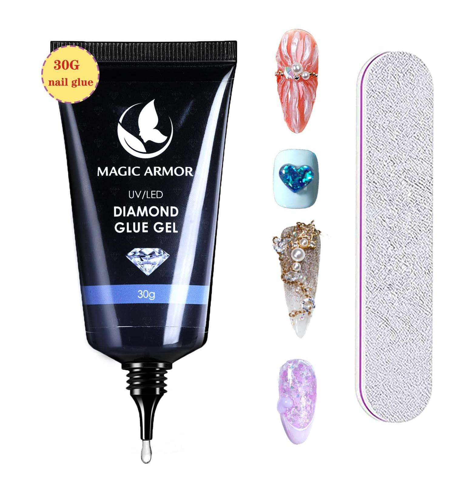 Buy Magic Armor Nail Art Strass Kleber Gel 30g - Professional Rhinestone Adhesive for DIY Nail Art | Perfect for Professionals & Beginners - Buy Online on GoSupps.com