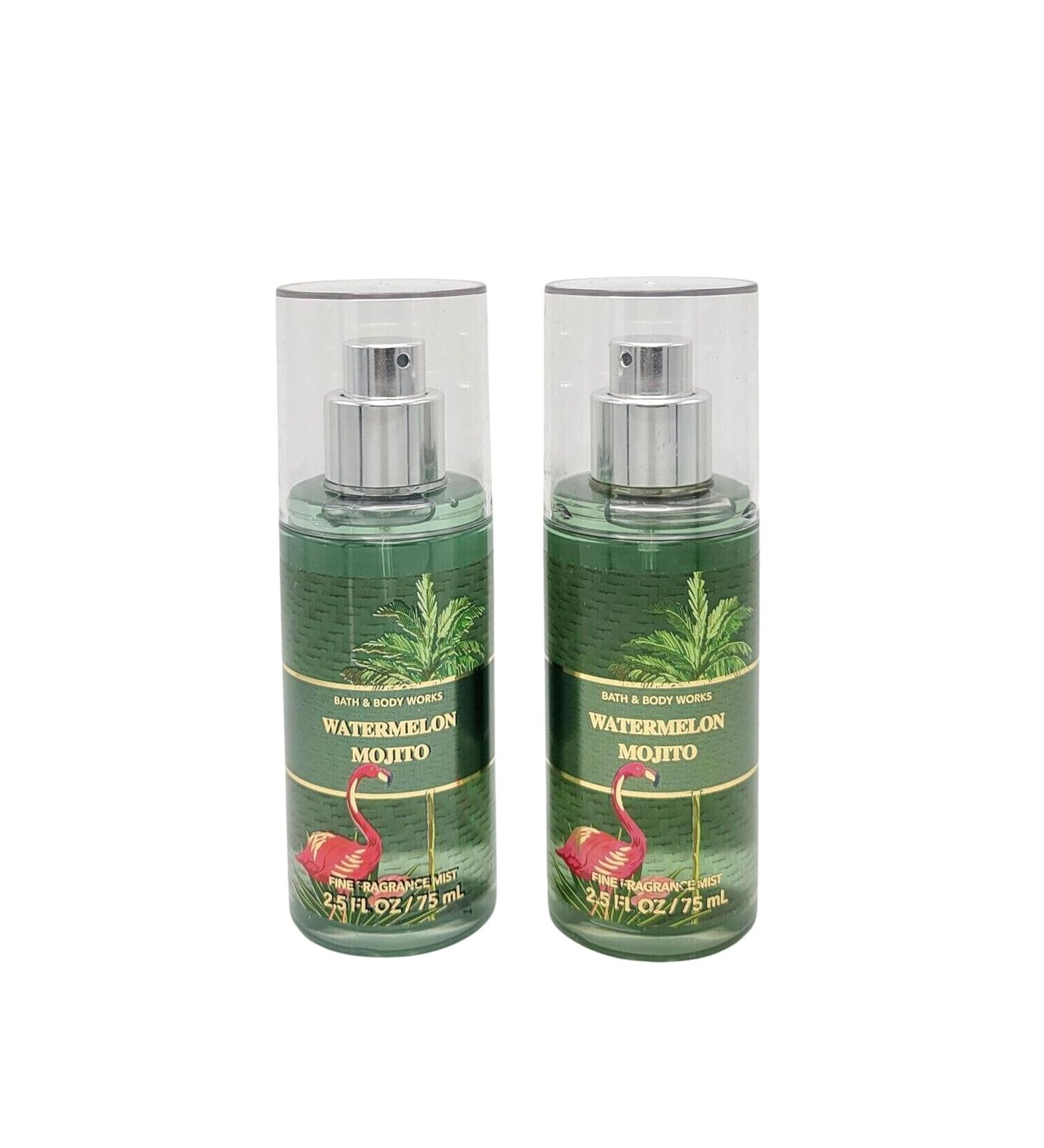 Bath & Body Works Travel Size Fragrance Mist 2.5oz Each Pack of 2 (Watermelon Mojito)