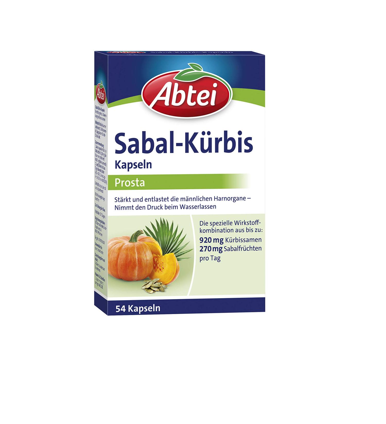 Abbey Sabal-K rbis Capsules - Strengthen Male Urinary Health & Support Bladder & Prostate - 54 Capsules (1 Pack) - Buy Online on GoSupps.com