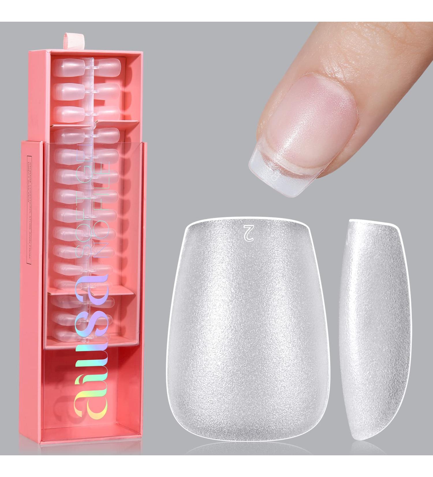 AILLSA Extra Short Coffin Nail Tips - 450PCS Matte Soft Gel Full Cover Nails - Pre-shaped Acrylic False Gelly Tips for DIY Press On Nails - 15 Sizes in Gift Box - Buy Online on GoSupps.com