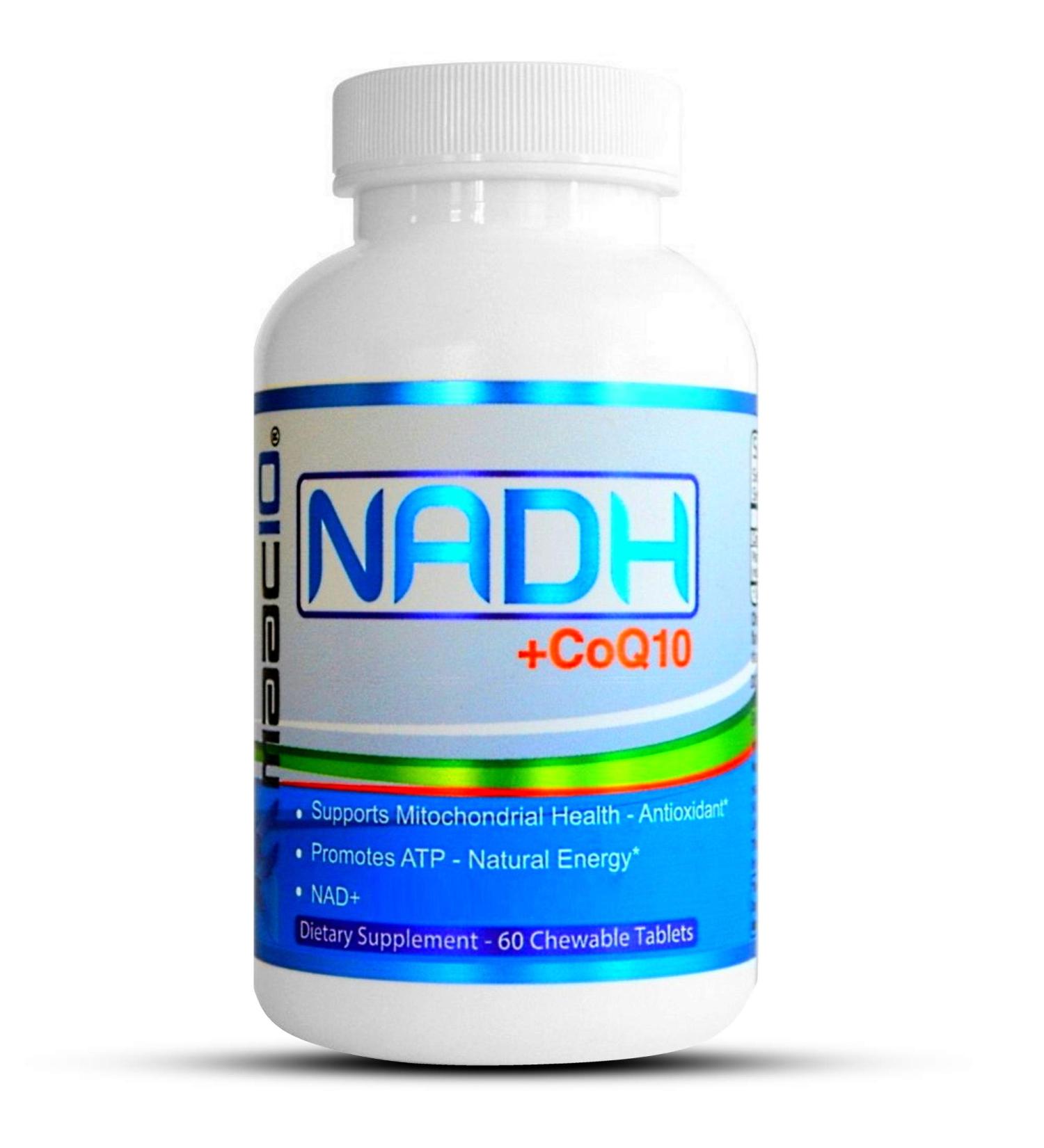 MAAC10 NADH + CoQ10 Supplement | Energy & NAD+ Support | 50mg PANMOL NADH + 100mg CoQ10 (60 Capsules) - Buy Online on GoSupps.com