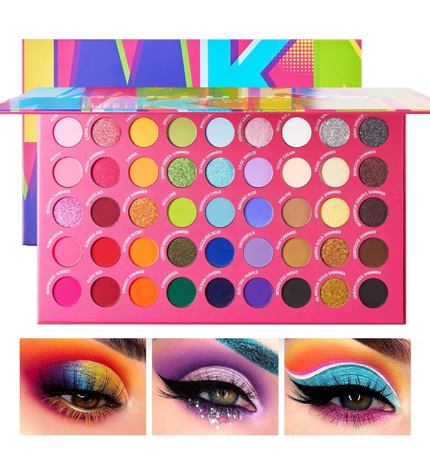 45 Shades Eyeshadow Palette | Highly Pigmented Makeup Collection for Vibrant & Long-Lasting Eye Looks - Matte Shimmer & Glitter - Buy Online on GoSupps.com