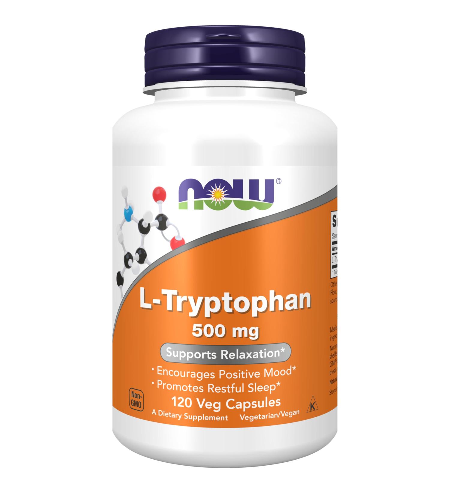 Now Foods L-tryptophan 500mg Veg-Capsules 240-Count