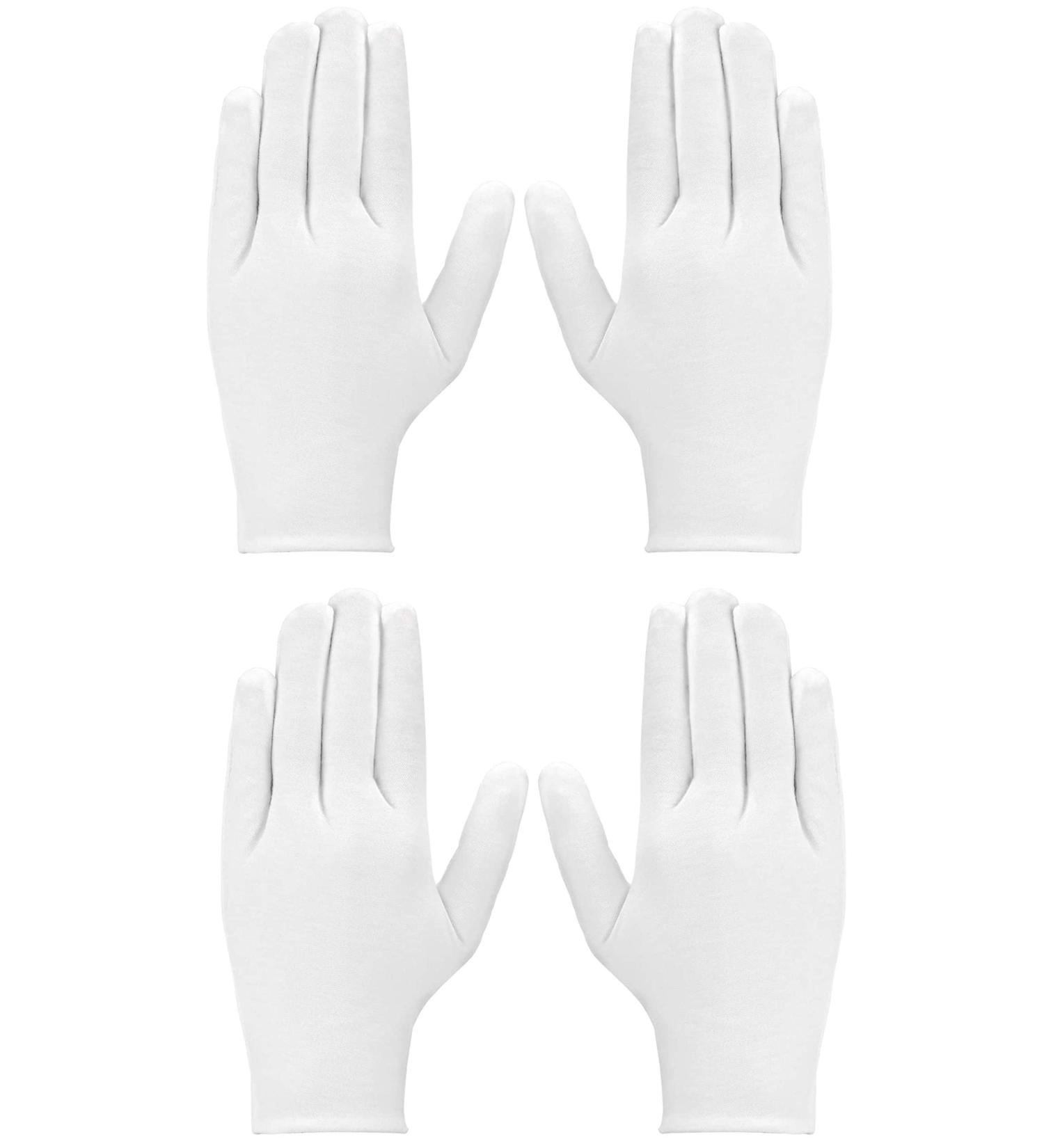 Moisturising Cotton Gloves for Eczema Sensitive Skin - Pack of 2 Pairs, Overnight Hand Cream Protection for Men and Women - Buy Online on GoSupps.com