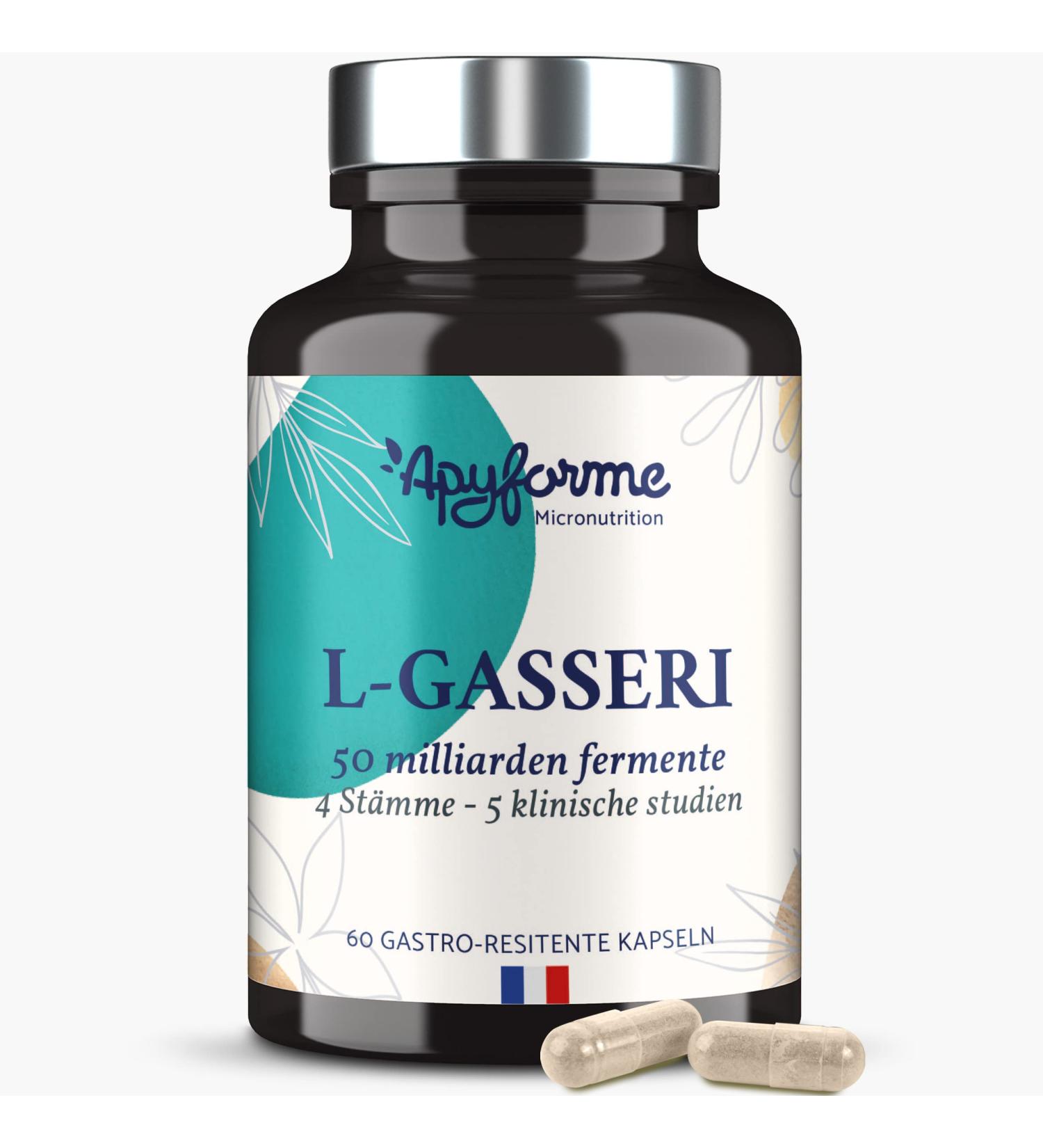 Lactobacillus Gasseri Probiotics - 50 Billion KBE/day for Digestive Health - 100% French - 60 Capsules - Apyforme - Buy Online on GoSupps.com