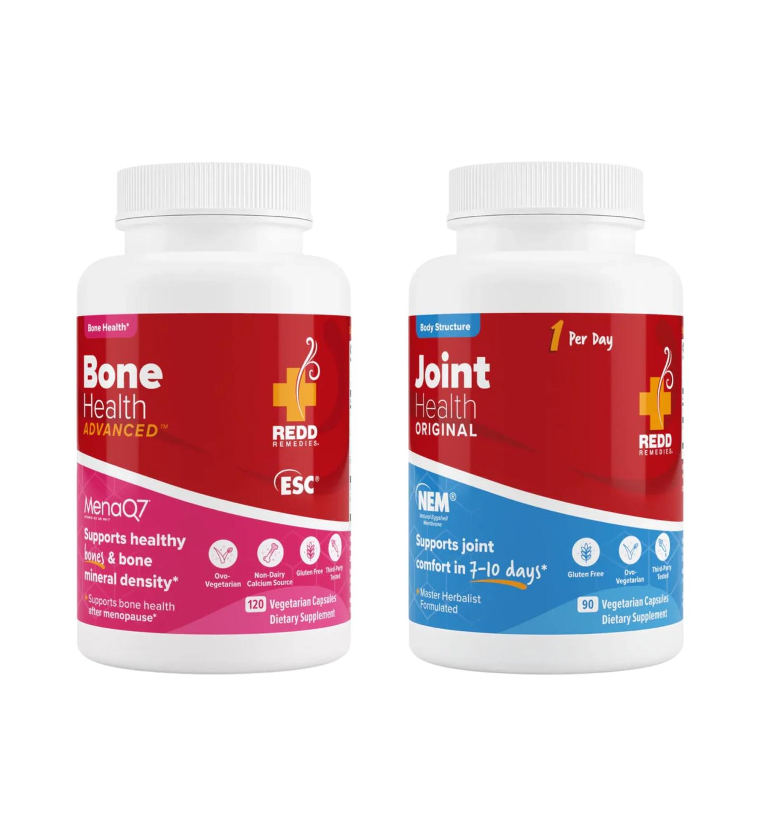 Redd Remedies Bone Health Advanced 120 Capsules and Joint Health Original 90 Capsules - Buy Online on GoSupps.com