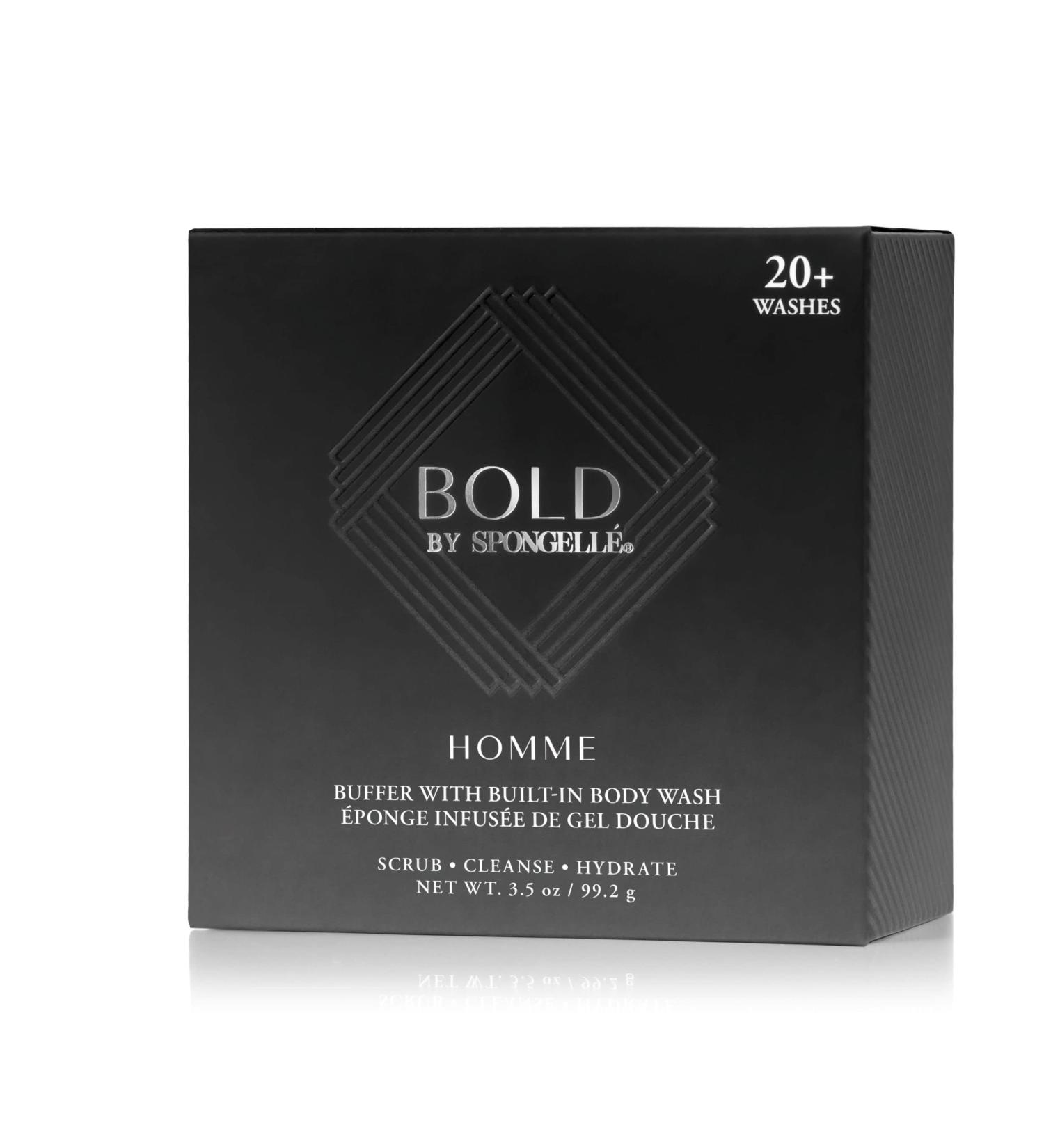 SPONGELL Men's Homme Collection Body Wash Infused Buffer Bold - Black - Buy Online on GoSupps.com