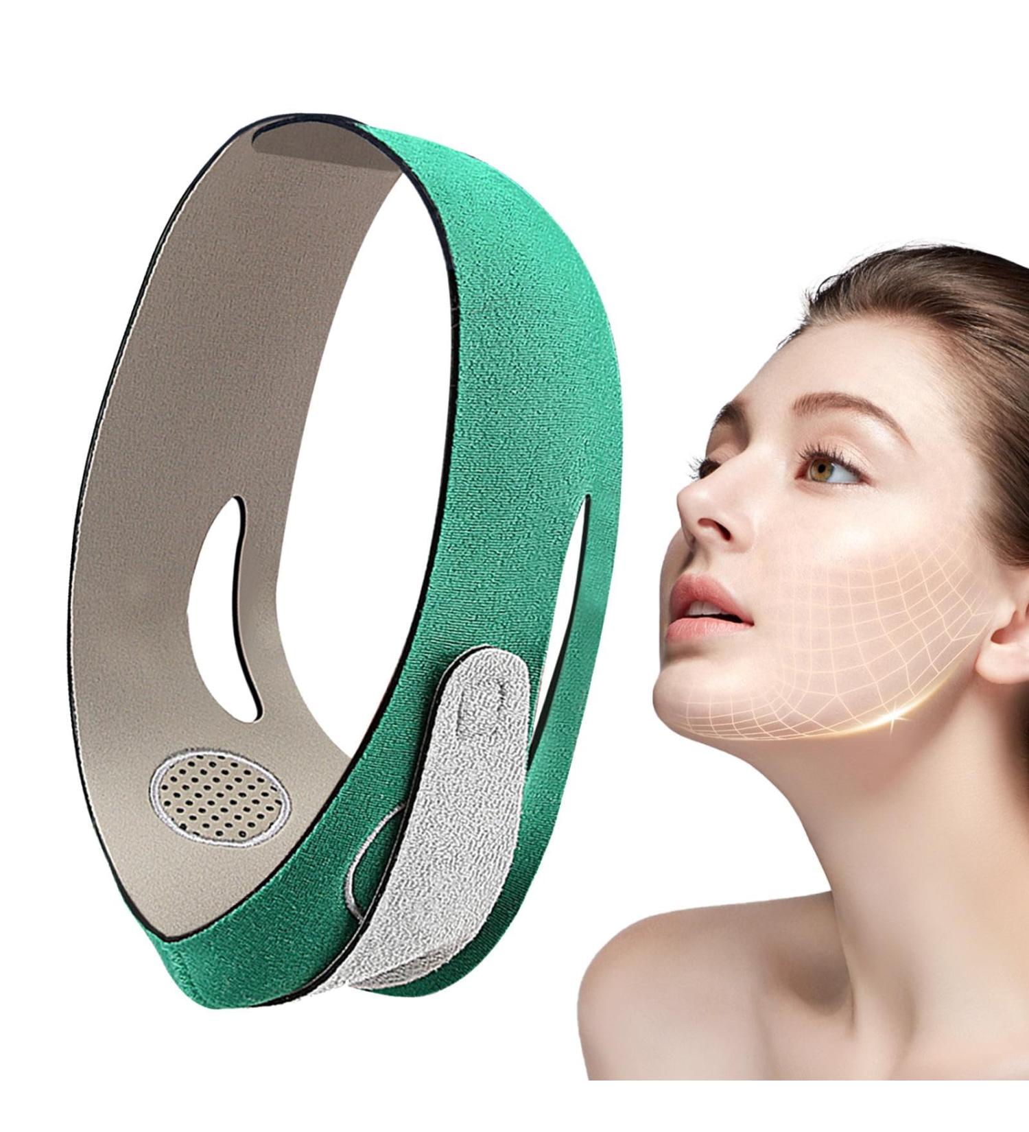 Face Toning Belts - Breathable Elastic Face Tape Face Belts V Lines Face Lifting Strap Hook and Loop Chin and Cheek Lifting Bandage for V Face Lift Green - Buy Online on GoSupps.com