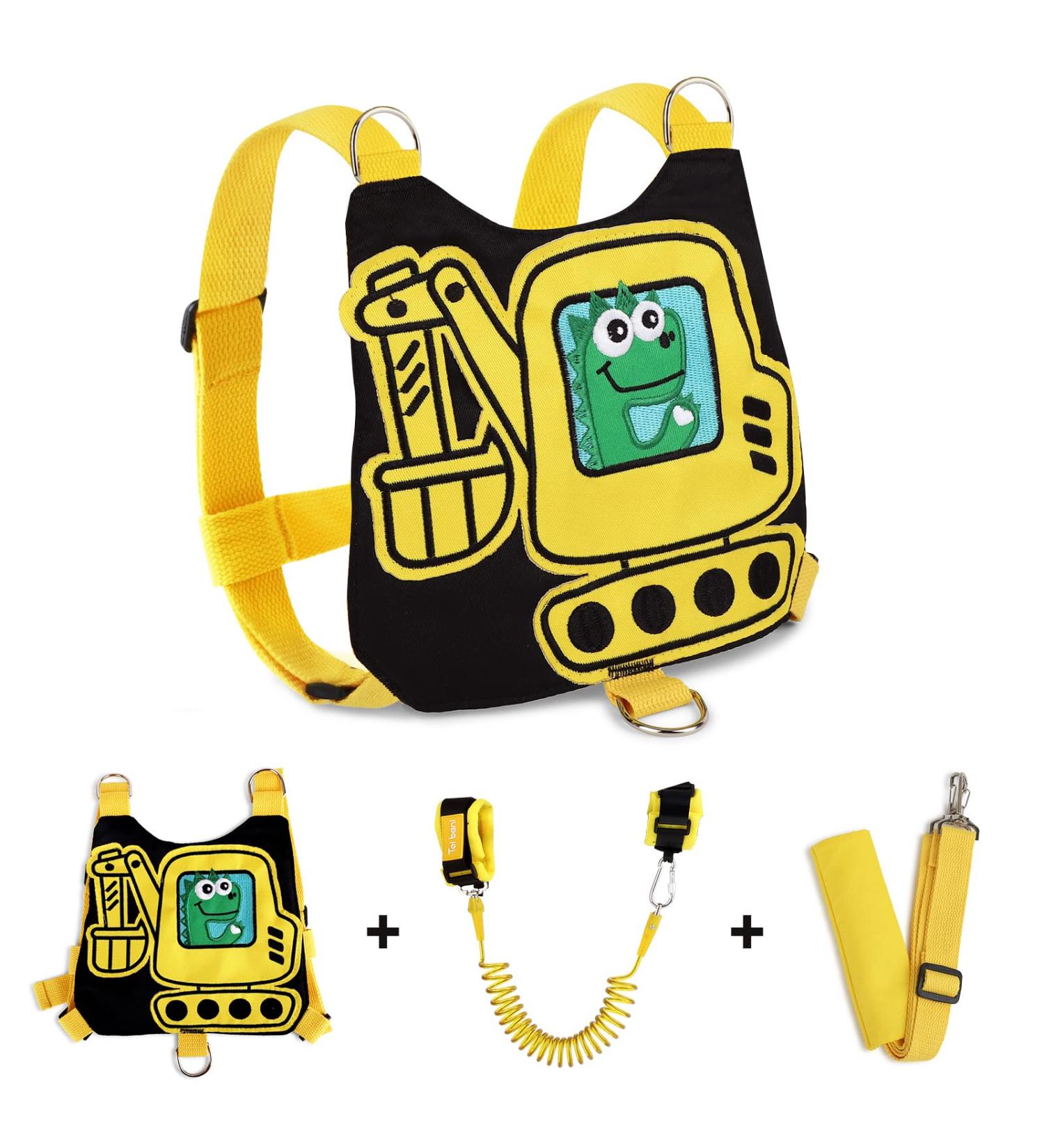 Toi Bani Toddlers Leash for Boys | Anti Lost Wrist Link 4 in 1 Child Safety Harness | Excavator&Dinosaur Design - Buy Online on GoSupps.com