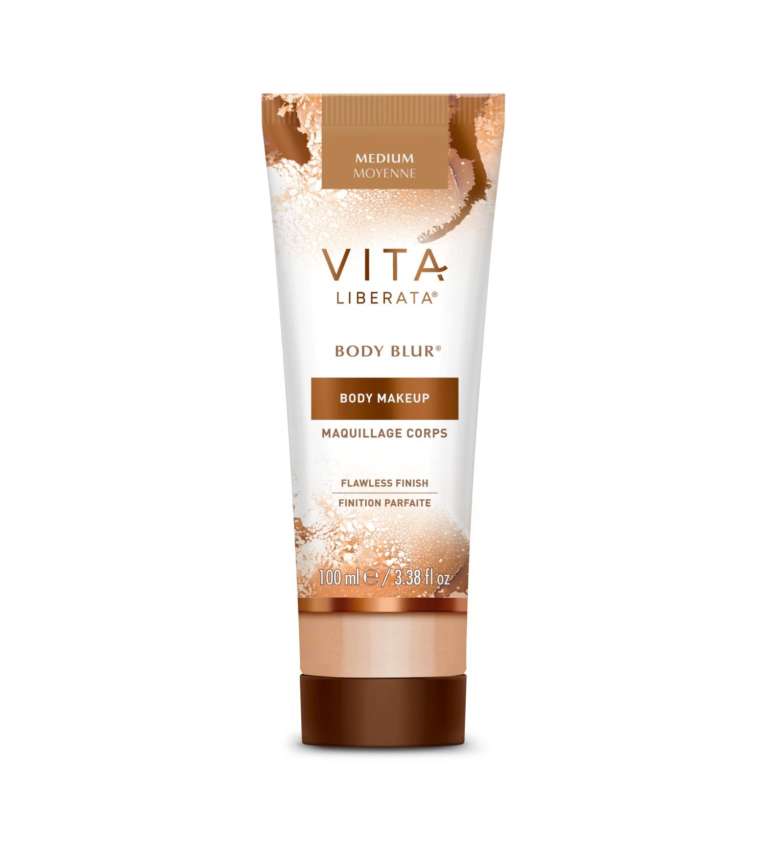 Vita Liberata Body Blur: Skin Perfecting Body Makeup for Flawless Bronze Glow - Medium Shade - Buy Online on GoSupps.com