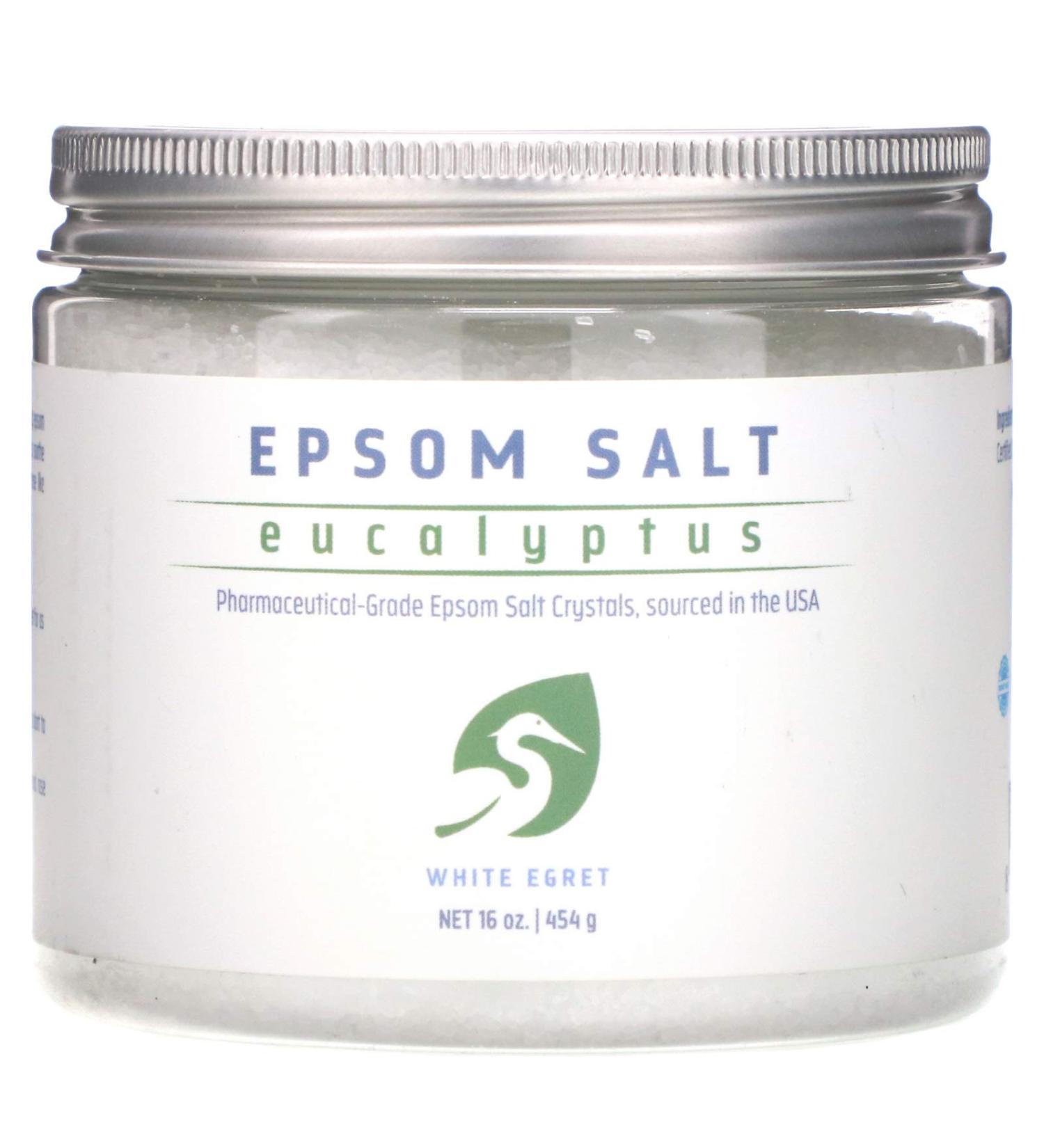 White Egret Personal Care Epsom Salt Eucalyptus 16 oz (454 g)