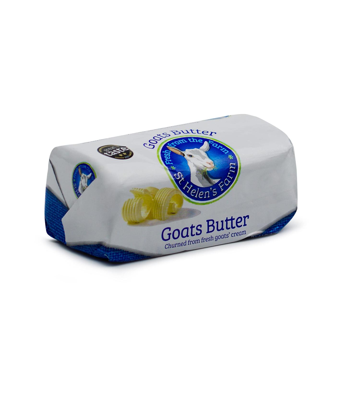 St. Helen's Farm Goat Butter 250g - Premium English Goat Milk Butter for Roasting Baking & Cooking - Buy Online on GoSupps.com