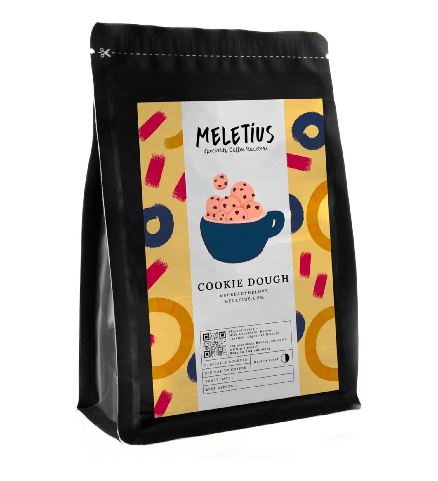 Meletius Specialty Coffee Roasters - Whole Bean Coffee 250g I Medium Roast | Blend | Cookie Dough Milk Chocolate Butter Caramel Digestive Biscuit Flavors | Excellent SCA Rating - Buy Online on GoSupps.com