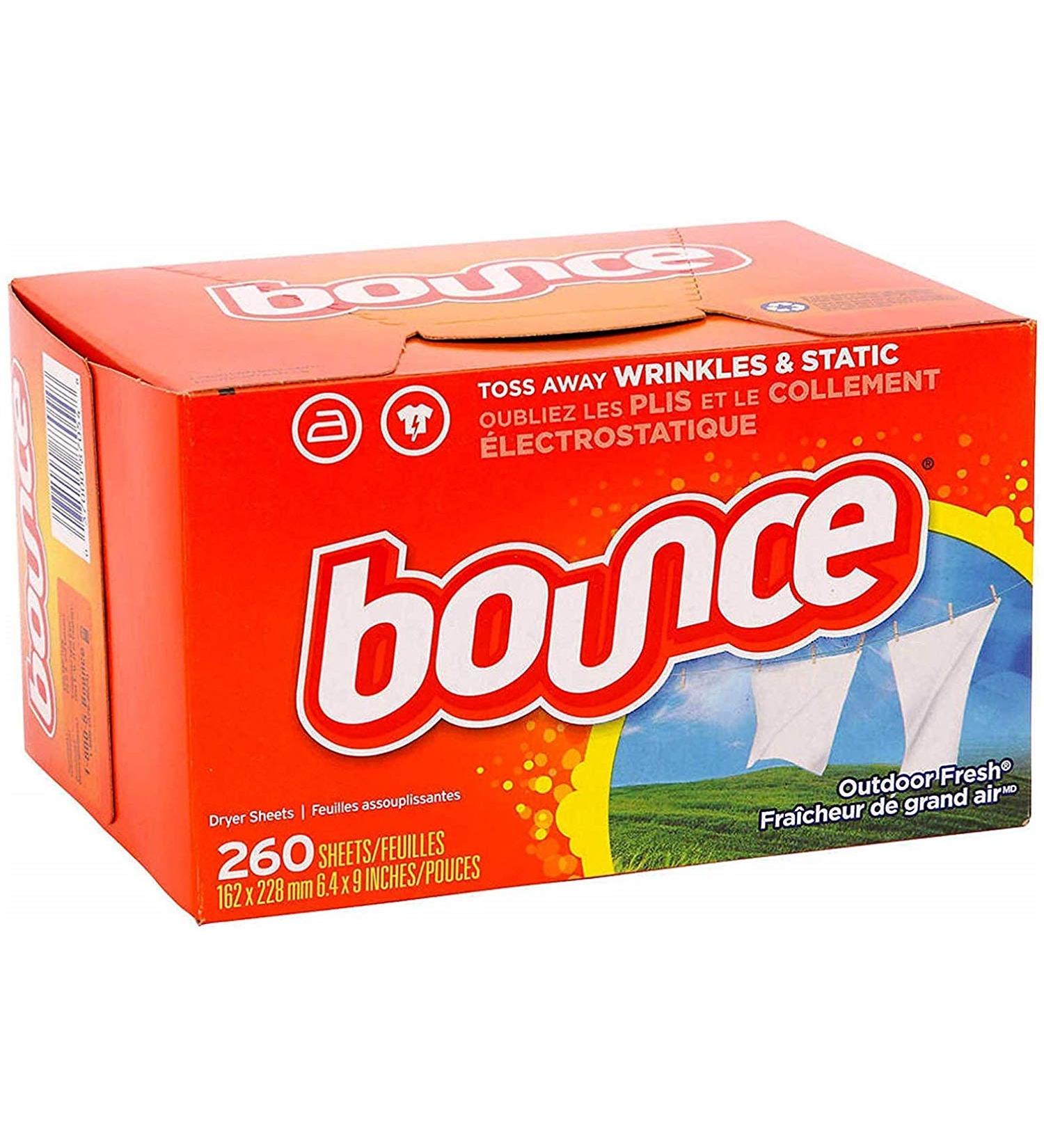 Buy Bounce Outdoor Fresh Dryer Sheets - 260 Count - Premium USA Fabric Softener for Freshness & Softness - Ideal for International Shipping - Buy Online on GoSupps.com