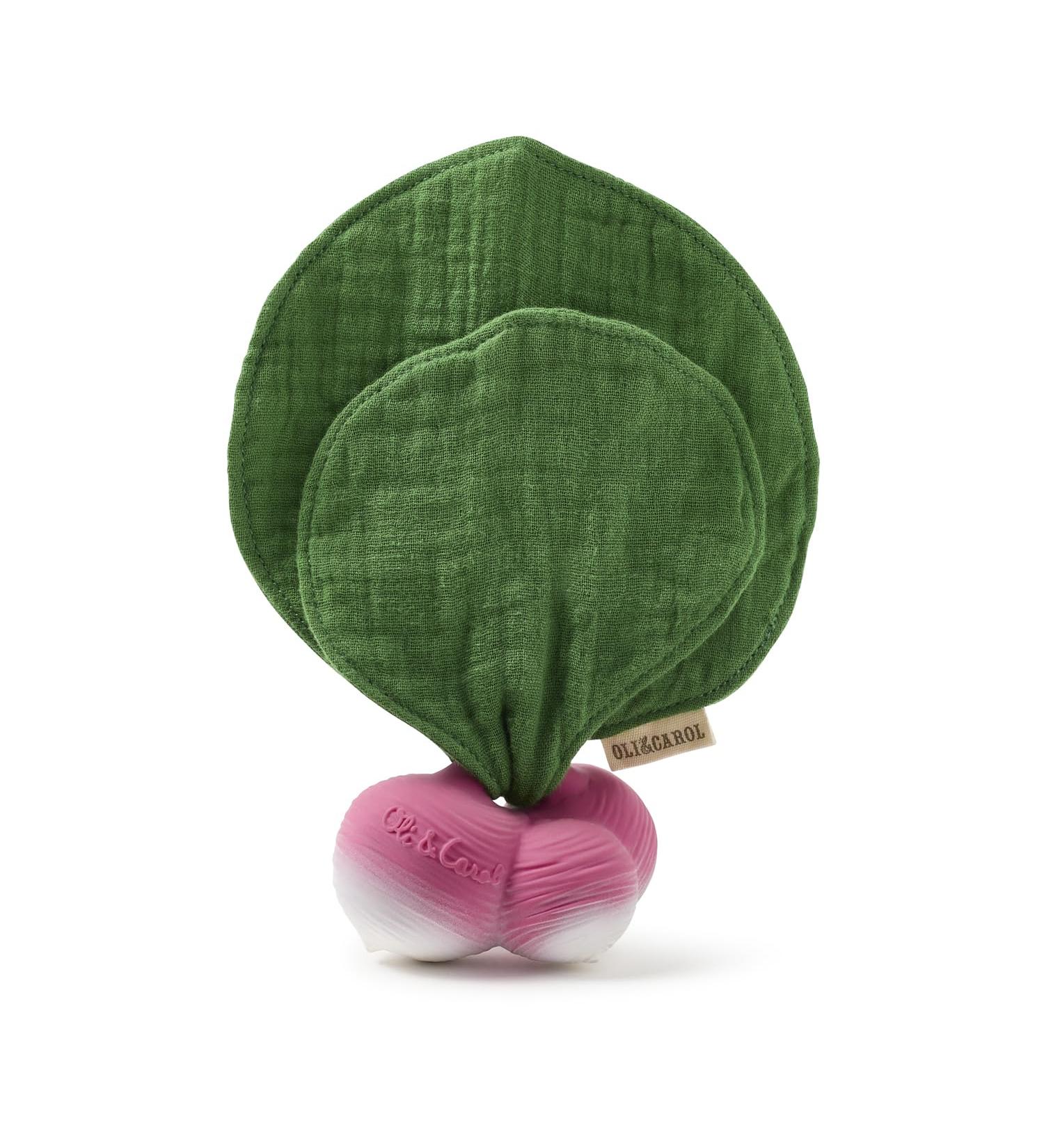Oli & Carol Mini Doudou Teething Ring for Babies - Pink Ramona the Radish | Safe Eco-Friendly Teething Toy - Shop Internationally! - Buy Online on GoSupps.com