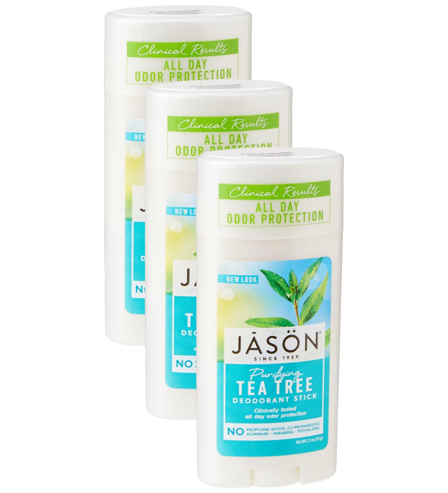 Jason Aluminum Free Deodorant Stick Purifying Tea Tree 2.5 Oz (Pack of 3) - Buy Online on GoSupps.com