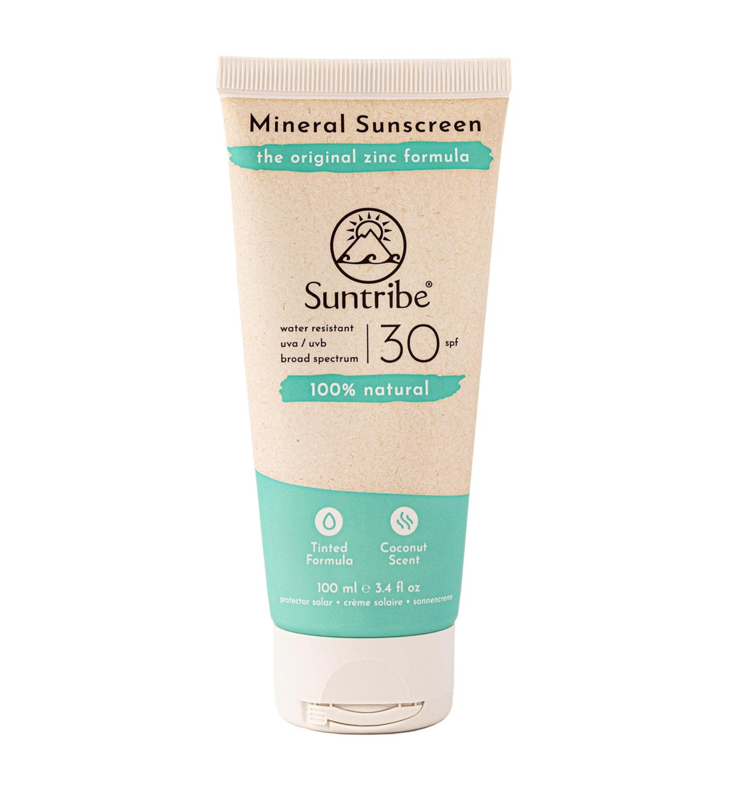 Suntribe Mineral Organic Sunscreen LSF 30 - Tinted 100% Natural & Riffproof Waterproof | Award-Winning Beauty Shortlist 2022 - Buy Online on GoSupps.com
