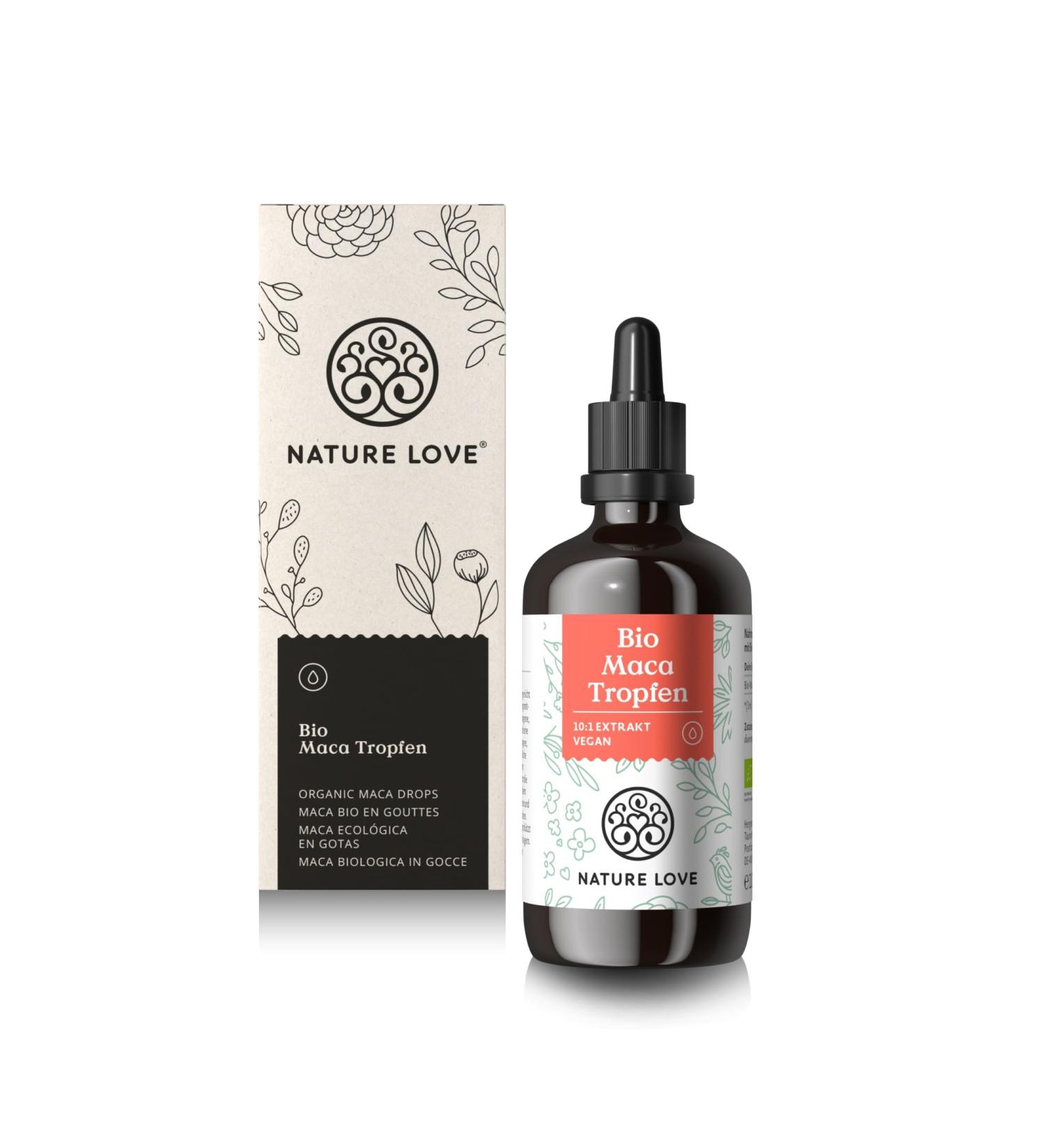 Organic Maca Drops 100ml - 11 000mg Maca Root Extract per Dose | Vegan Alternative to Capsules & Powder - Black Red & Yellow Shapes - Ships Internationally from Germany - Buy Online on GoSupps.com