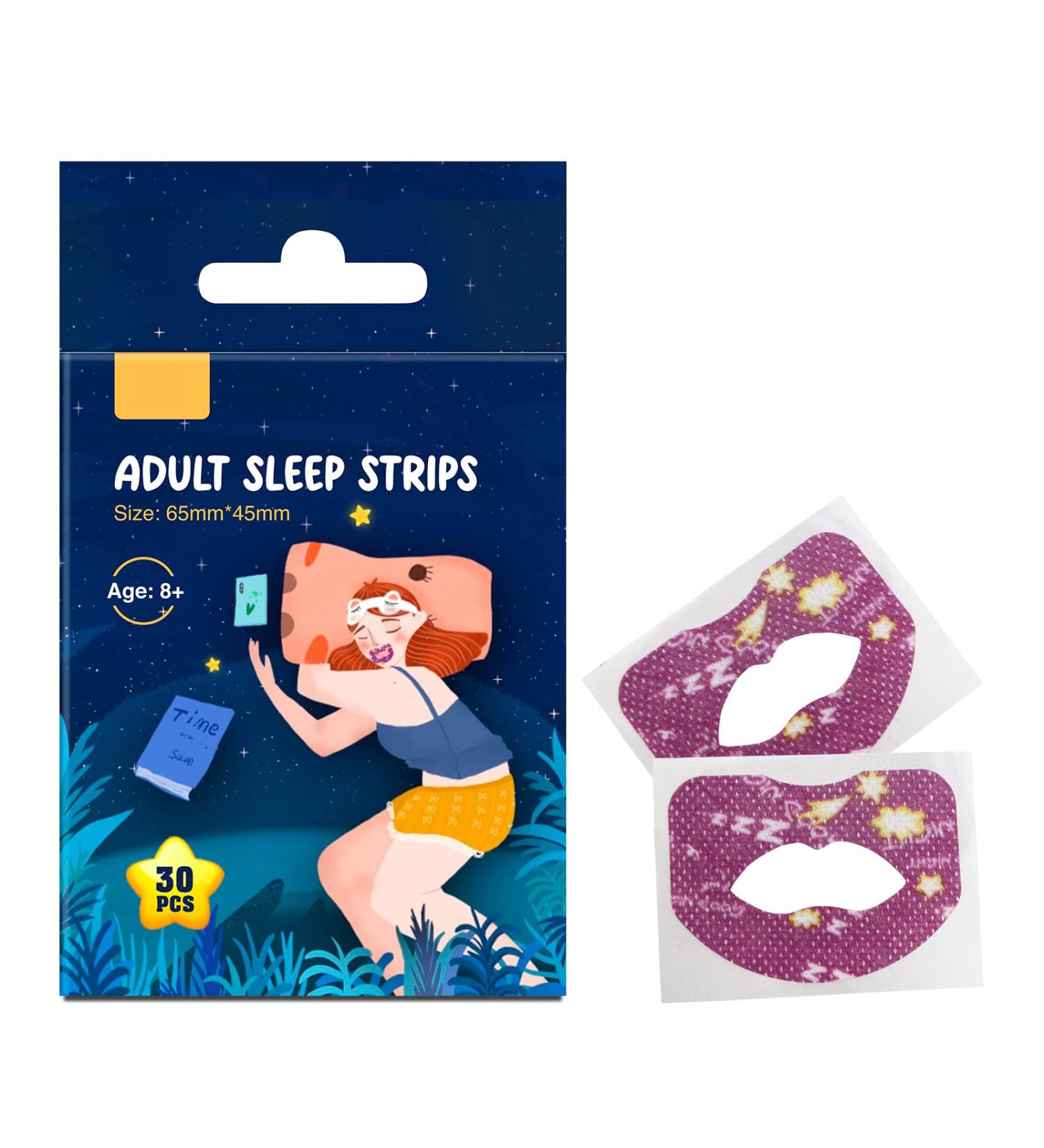 Sleep Mouth Tape 30 Pcs - Anti-Suffocation Design - Stretchable Mouth Sleep Aid - Pink (65mm*45mm) - Buy Online on GoSupps.com