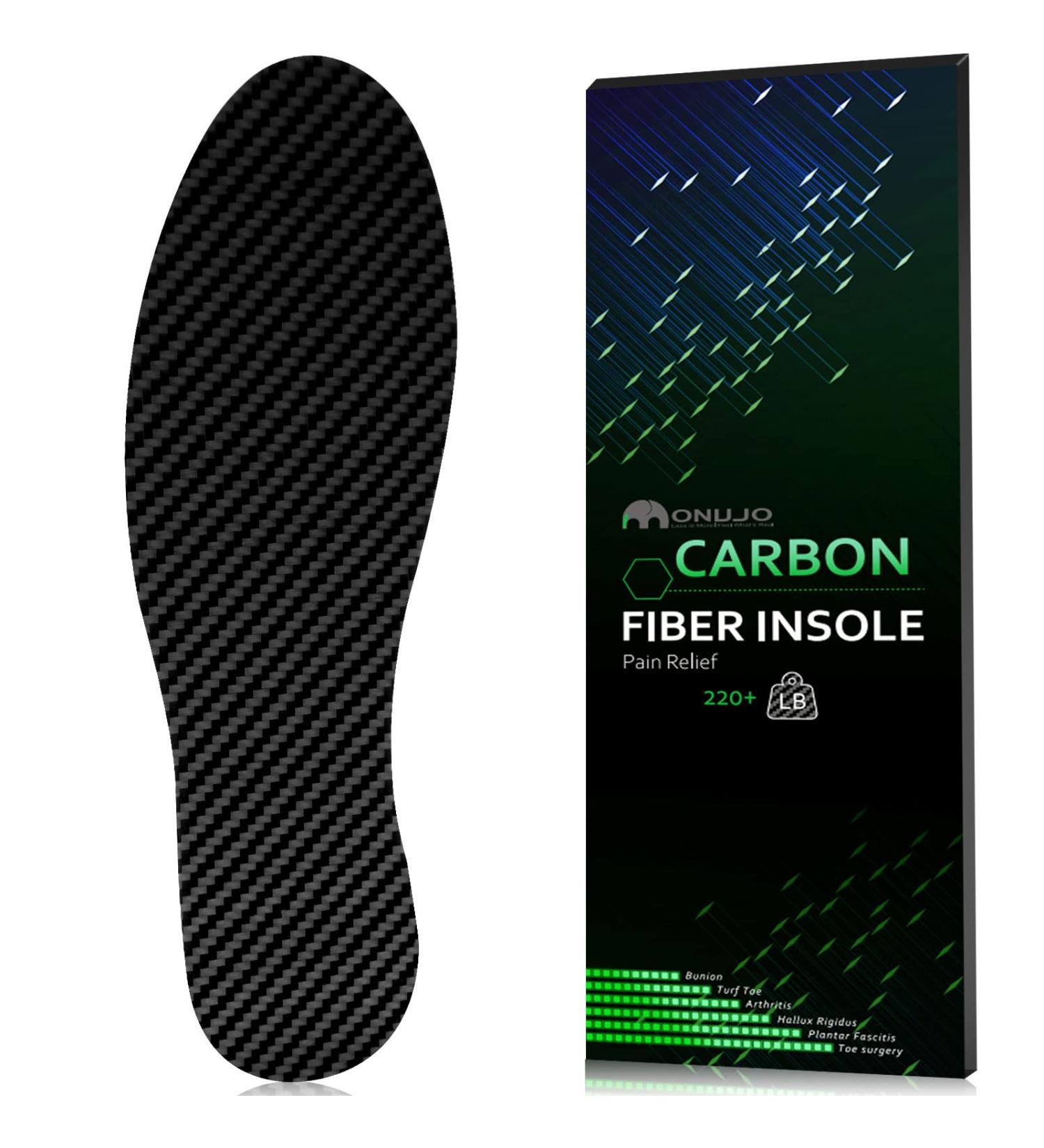 Carbon Fiber Insole for Turf Toe, Foot Fractures, Hallux Rigidus - 10.04 Alternative to Post Op Shoe - Sports, Hiking, Basketball - 255mm Fit Women's 9.5-10 Men's 8.5-9 - Buy Online on GoSupps.com