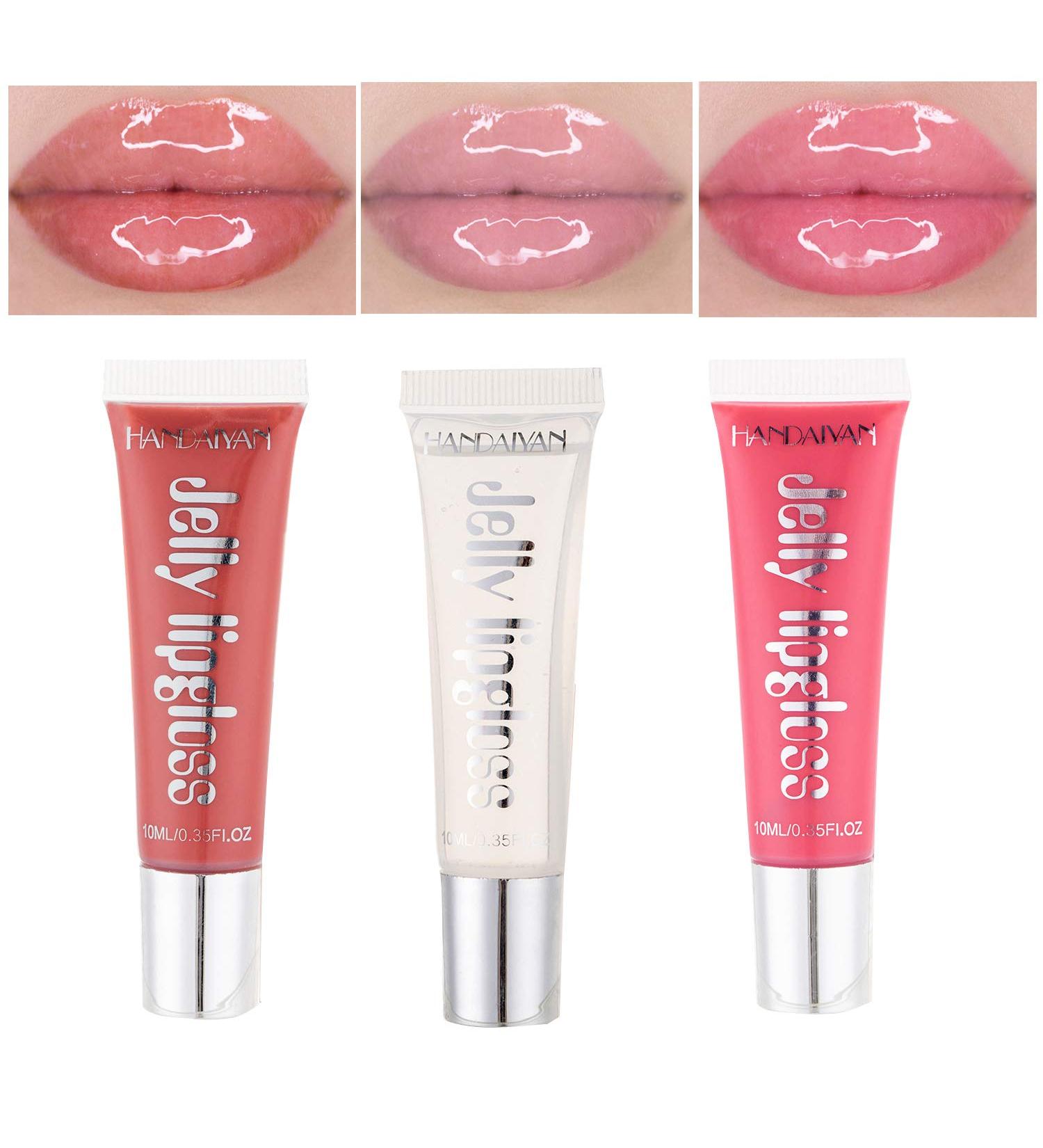 GL-TURELIFES 3 PCS Lip Plumper Gloss Set - Hydrating Balm for Fuller Lips & Dryness Elimination - Buy Online on GoSupps.com
