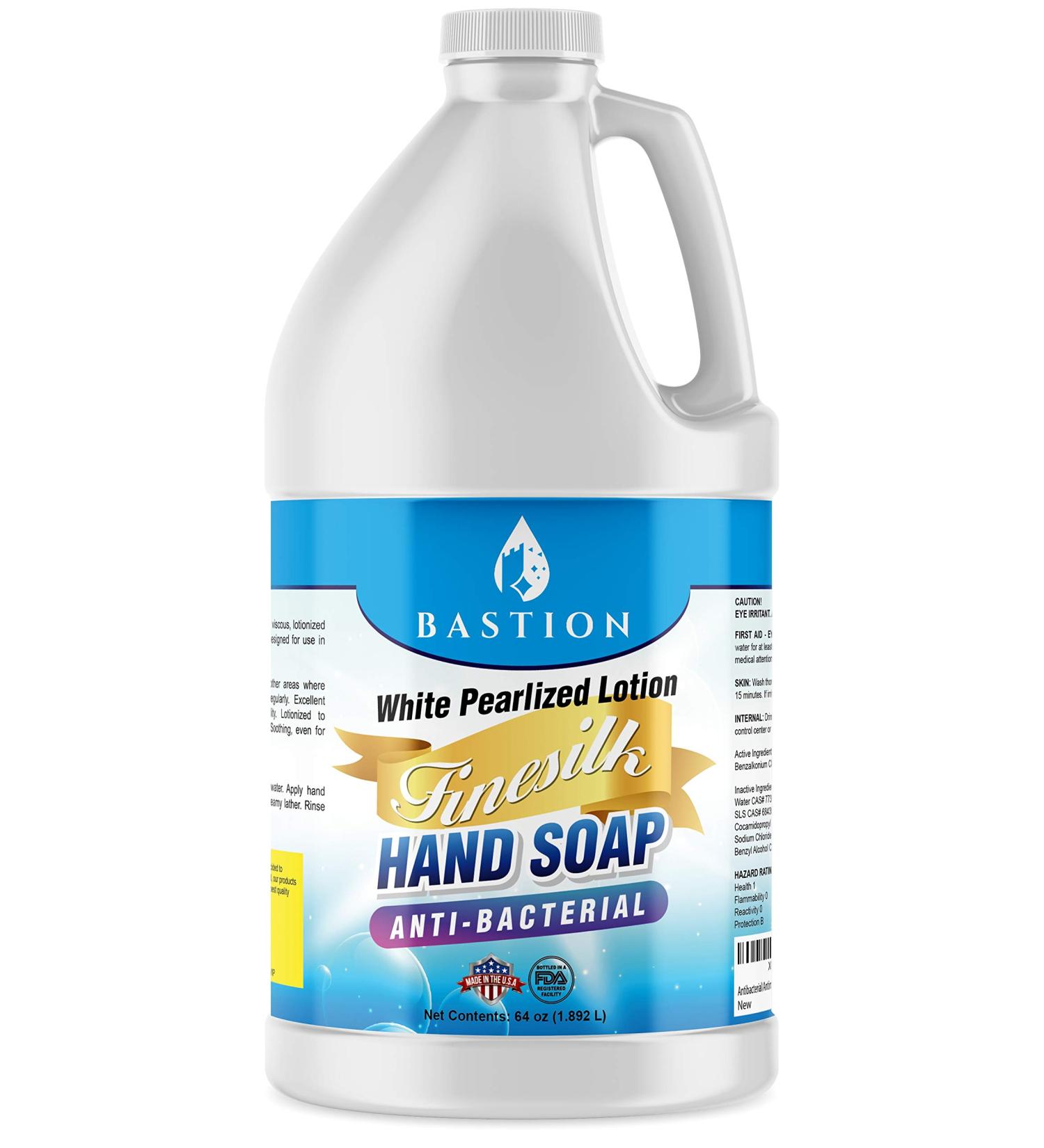 Finesilk White Pearlized Lotion Hand Soap 64 oz Refill Jug - Antibacterial/Antimicrobial, PH Balanced, Made in USA - Buy Online on GoSupps.com