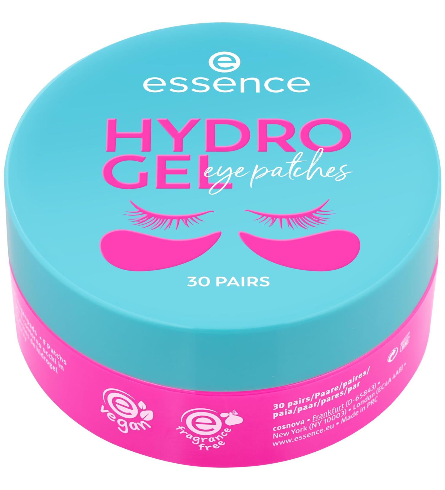 Essence Hydro Gel Eye Patches - 30 Pairs | Moisturizing & Nourishing Eye Care | Vegan Oil-Free Alcohol-Free | Pink - 3 Pack - Buy Online on GoSupps.com