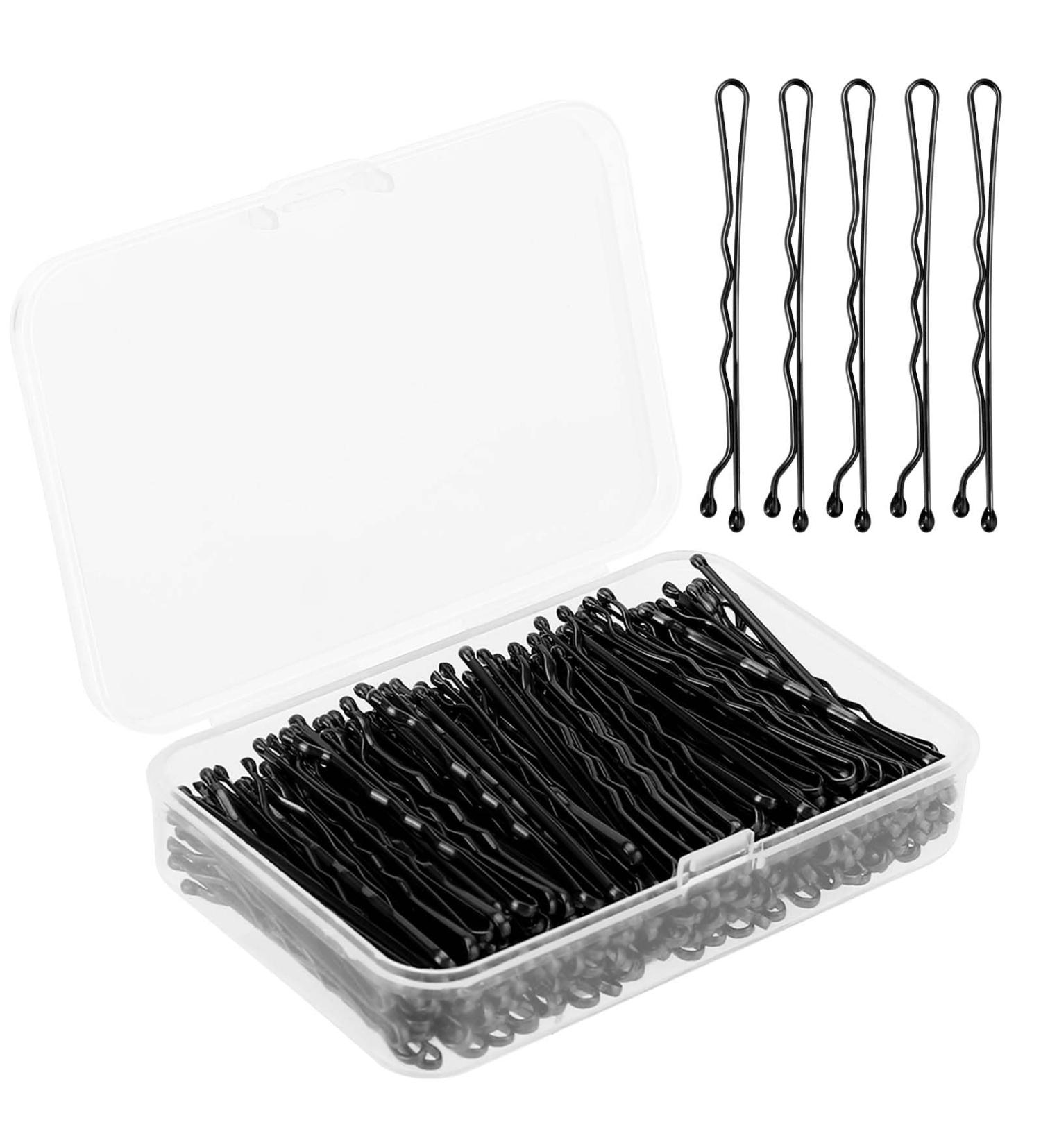 200 Hair Needles Shaft Shape Hair Clips for Women Girls & Kids Bulk Black Hairpins & Accessories with Box - Buy Online on GoSupps.com