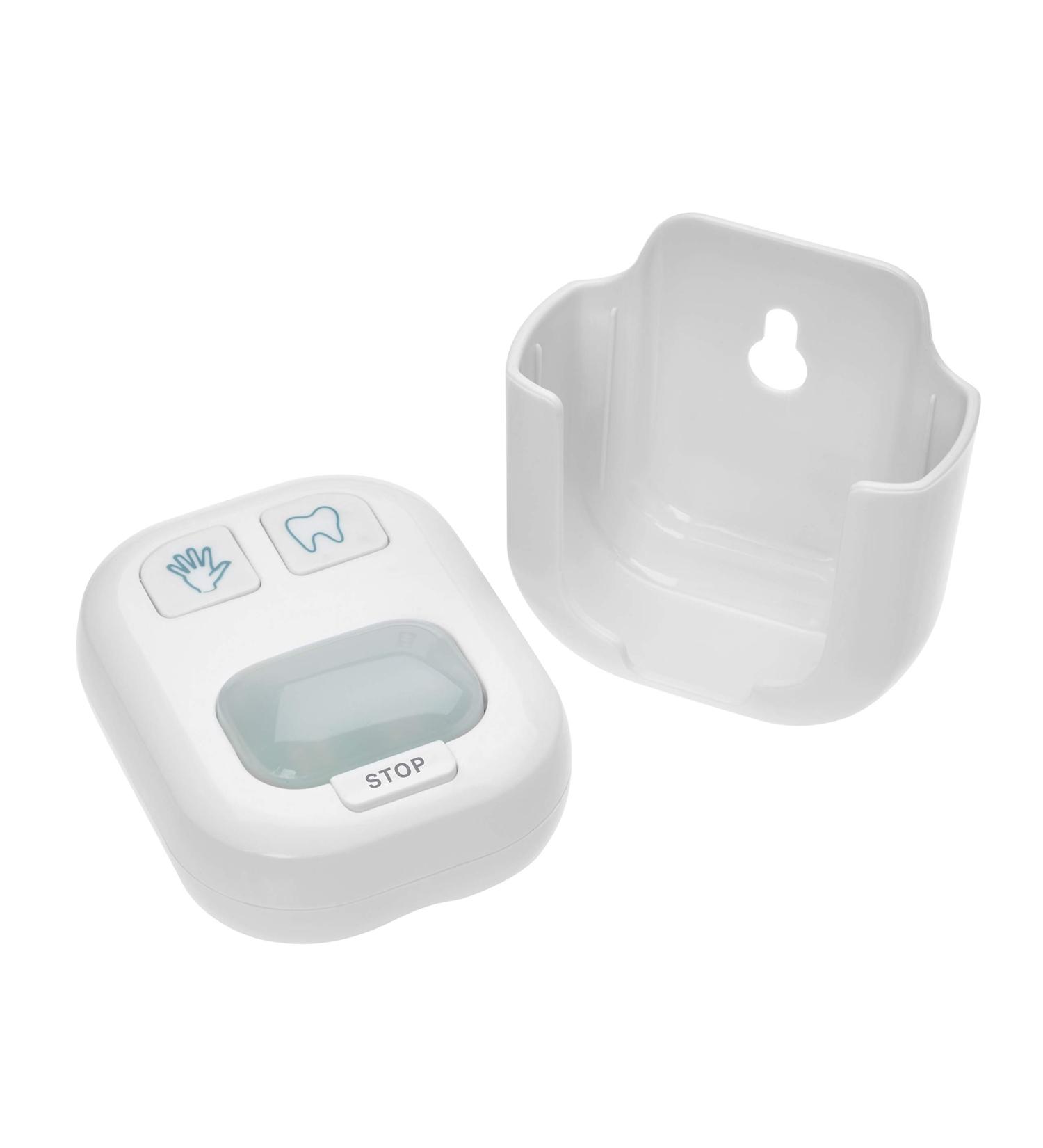 Hygienic TFA Dostmann 38.2046.02 Wash and Toothbrush Timer - No Drilling, White, for Children and Adults - Buy Online on GoSupps.com