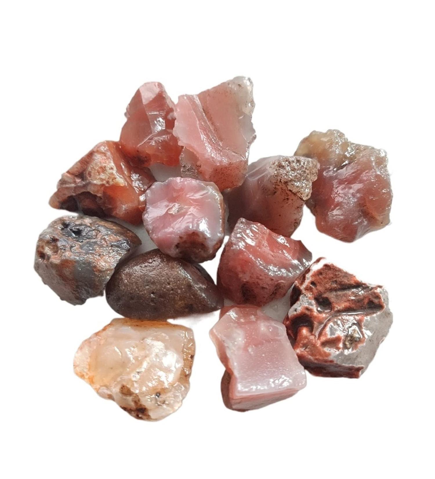 Natural Crystal Rough 1pc/100g Natural Red Agate Stone Fish Tank Decoration Raw Material of Agate Chalcedony Body Raw Gemstone Specimen Collection Gift